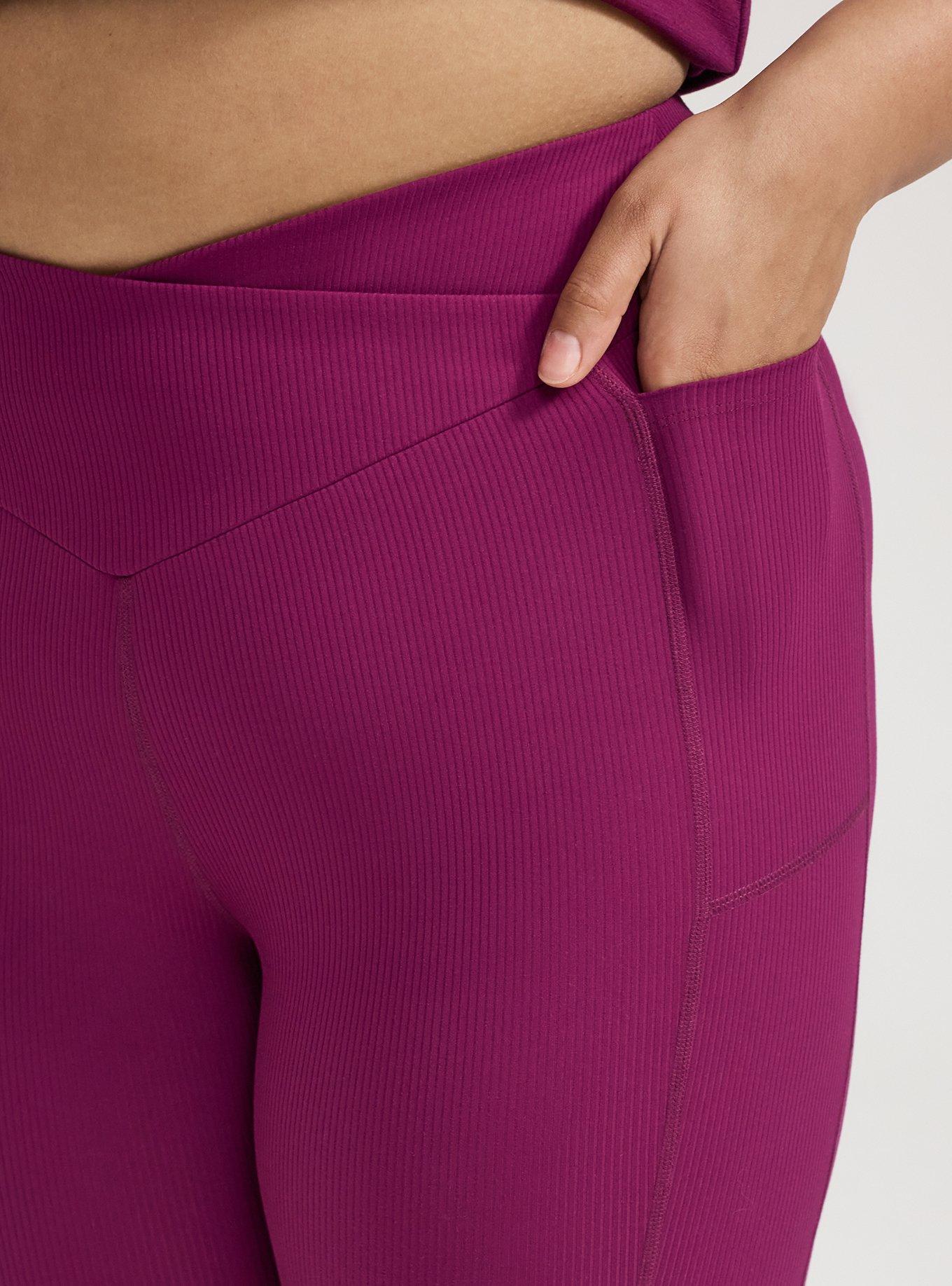 TRU Performance Core V-Band Capri Legging, PLUM CASPIA, alternate