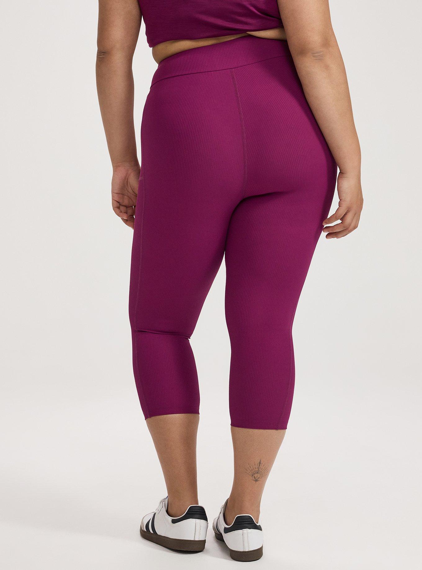TRU Performance Core V-Band Capri Legging, PLUM CASPIA, alternate