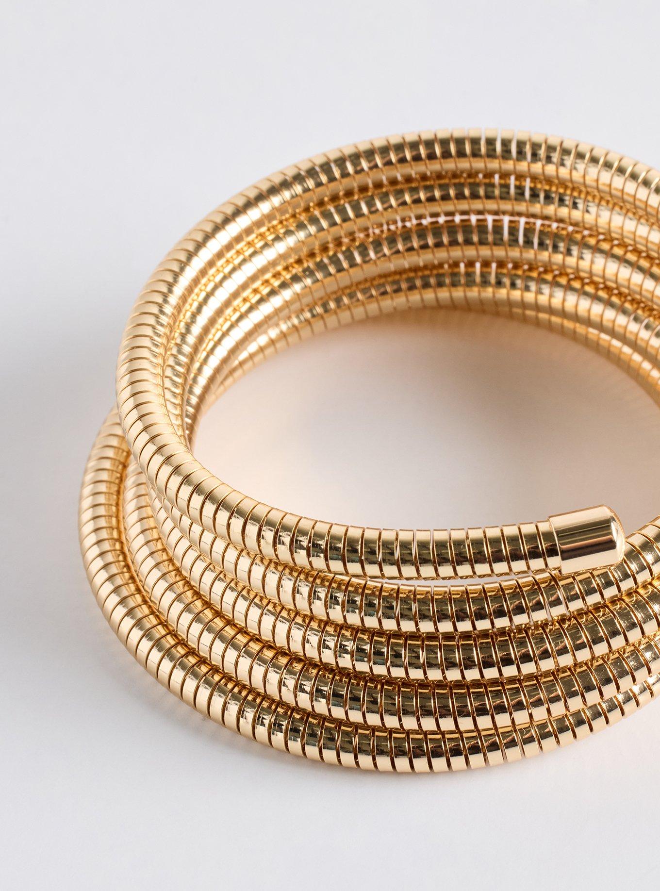 Coil Cuff Bracelet, GOLD, alternate