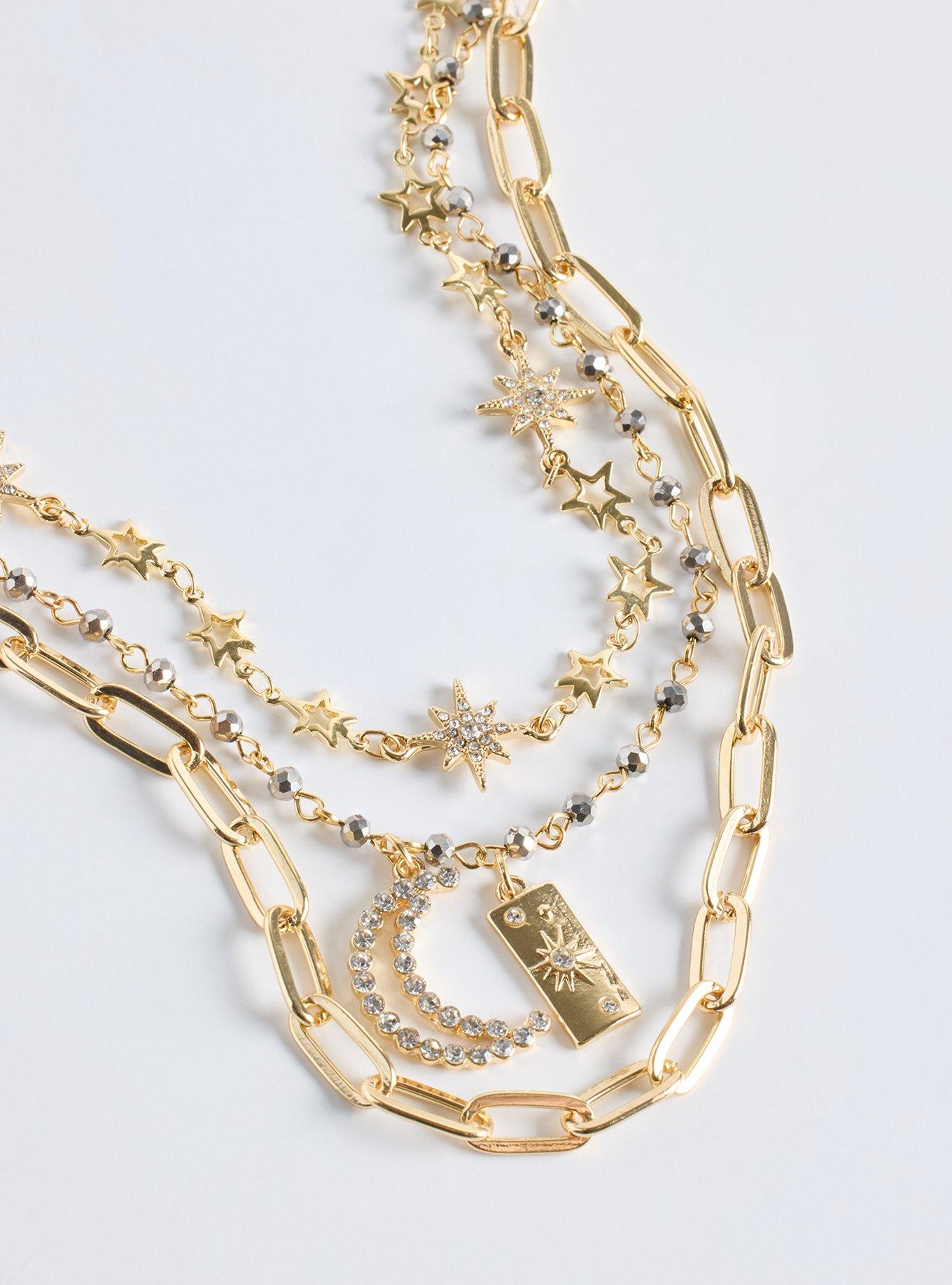 Celestial Link Layered Necklace, , alternate