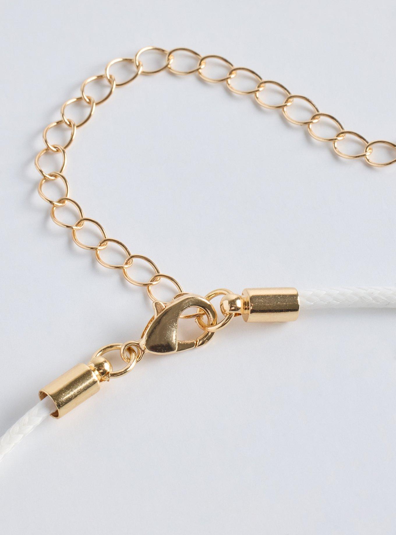 Cord Heart Charm Necklace, , alternate