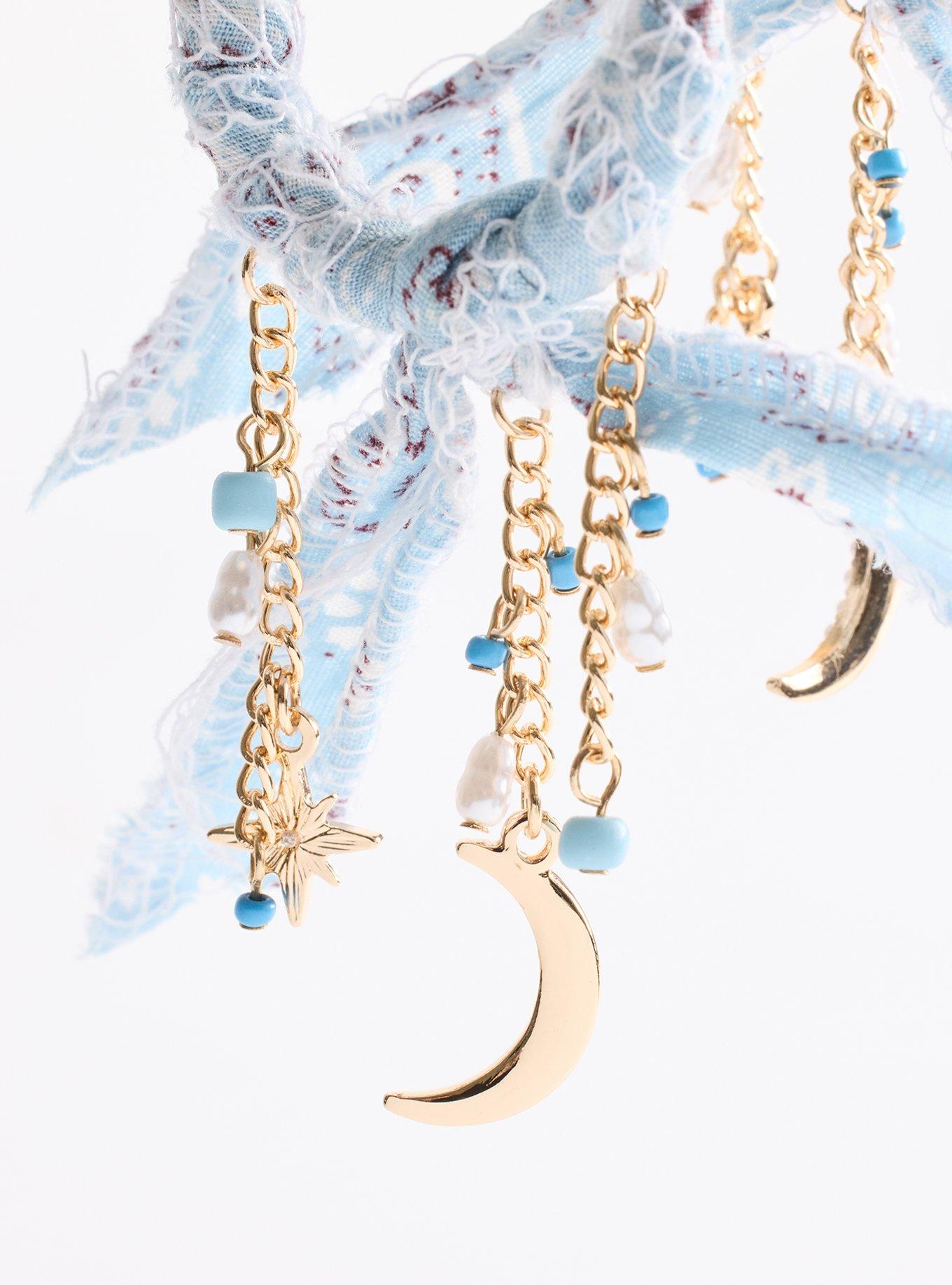 Scarf Charm Hoop Earring, , alternate