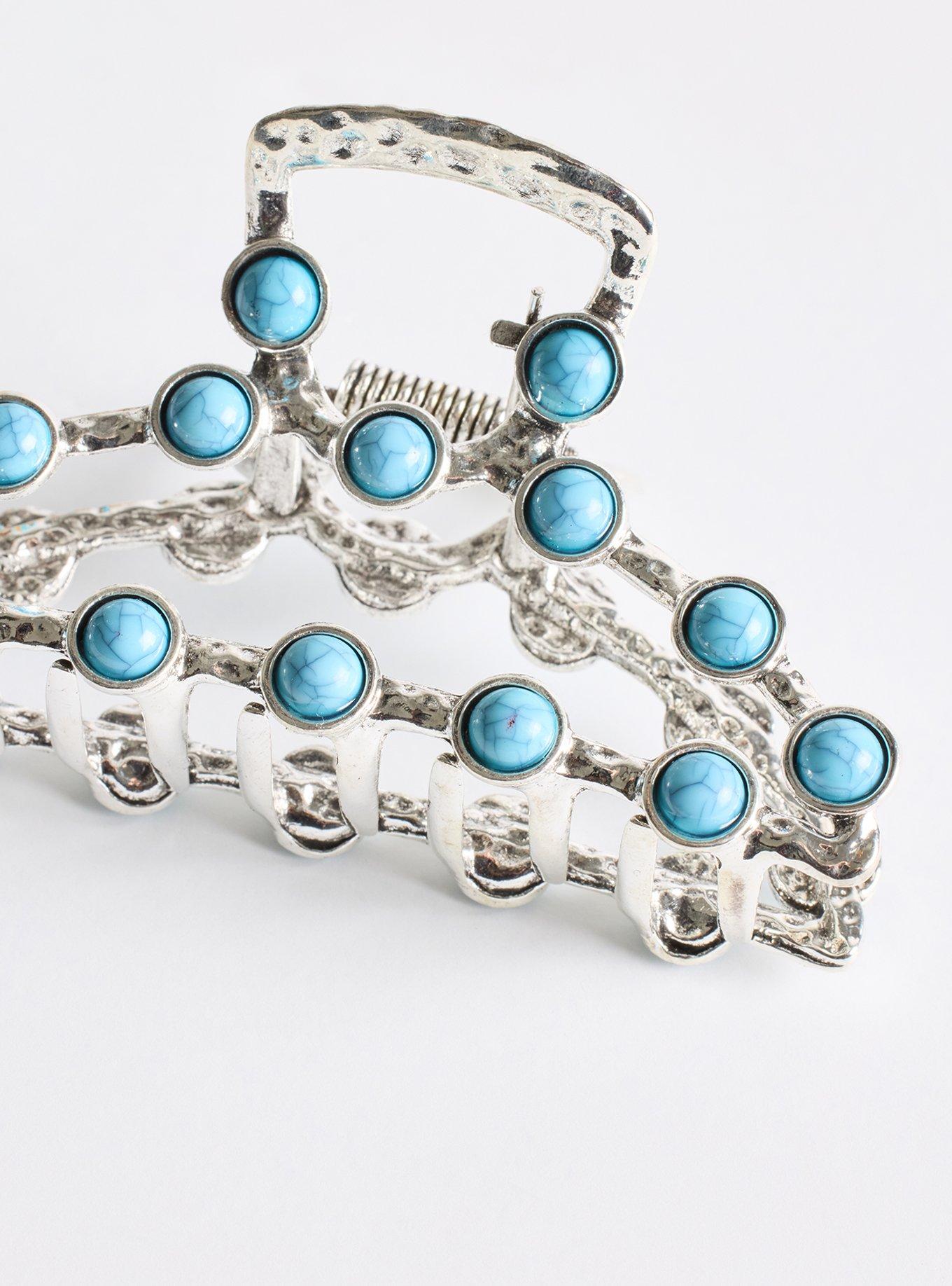 Turquoise Clip Set, , alternate