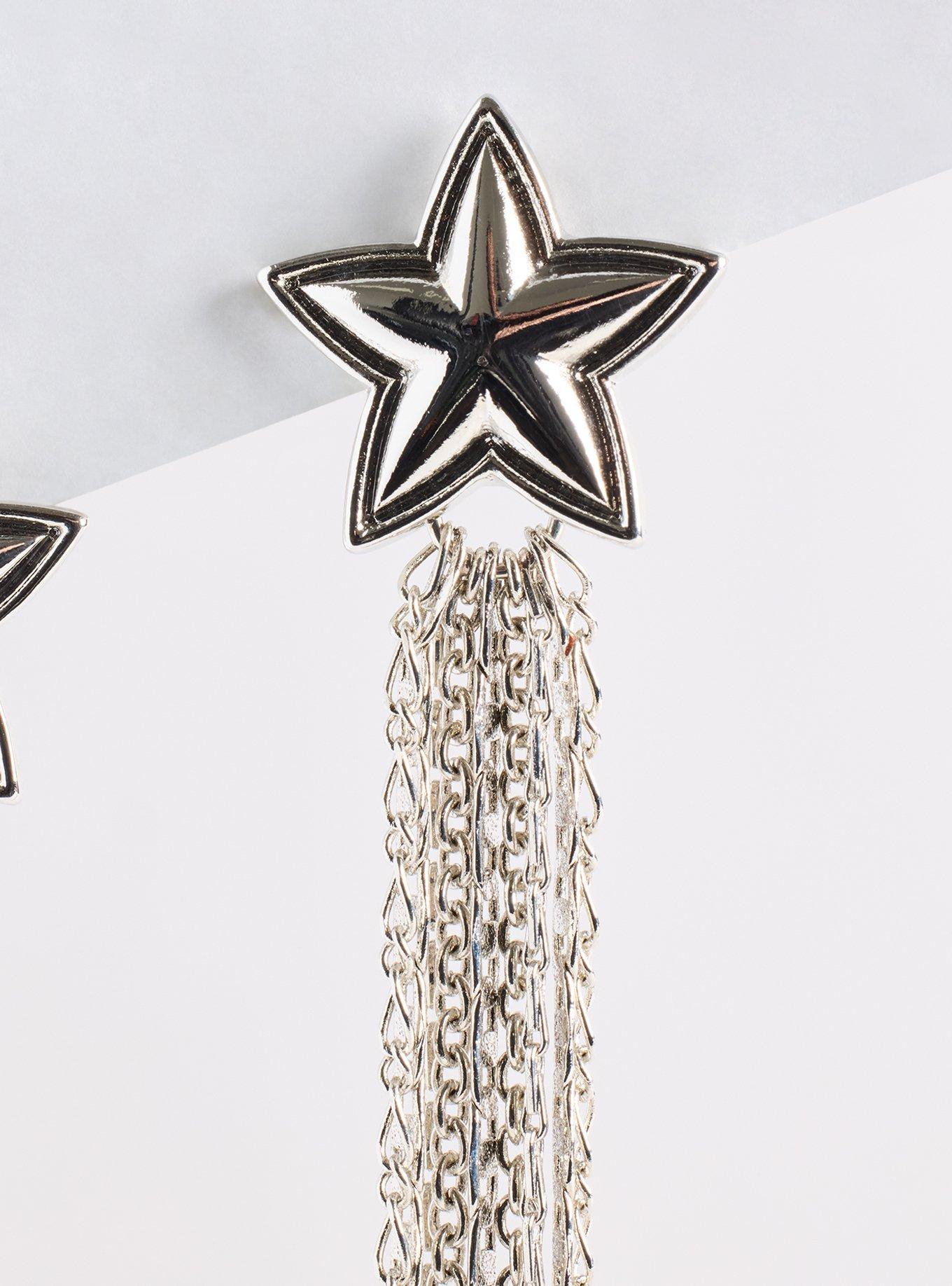 Star Fringe Earring, , alternate
