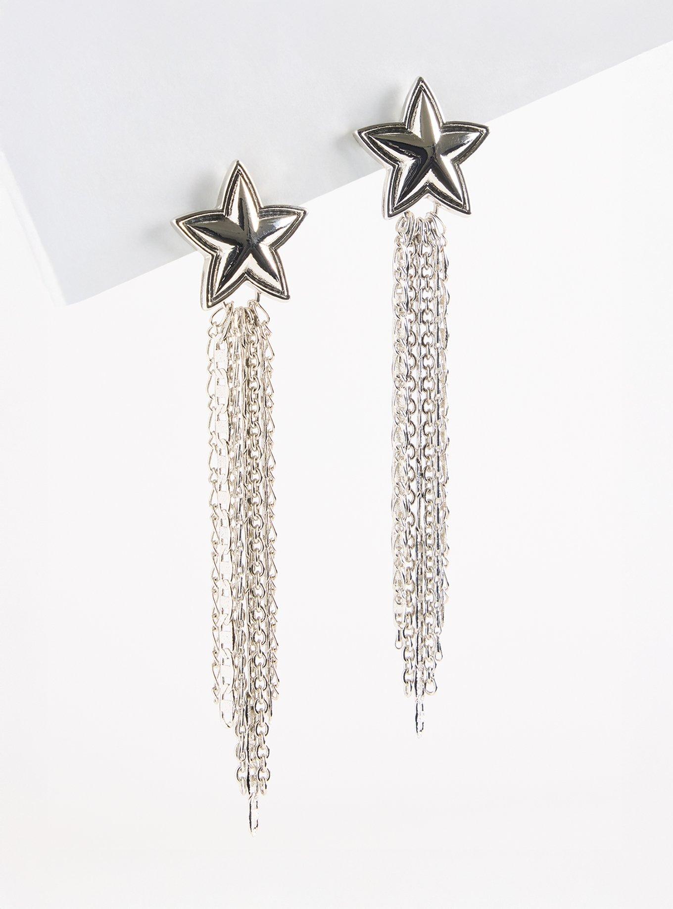 Star Fringe Earring, , hi-res