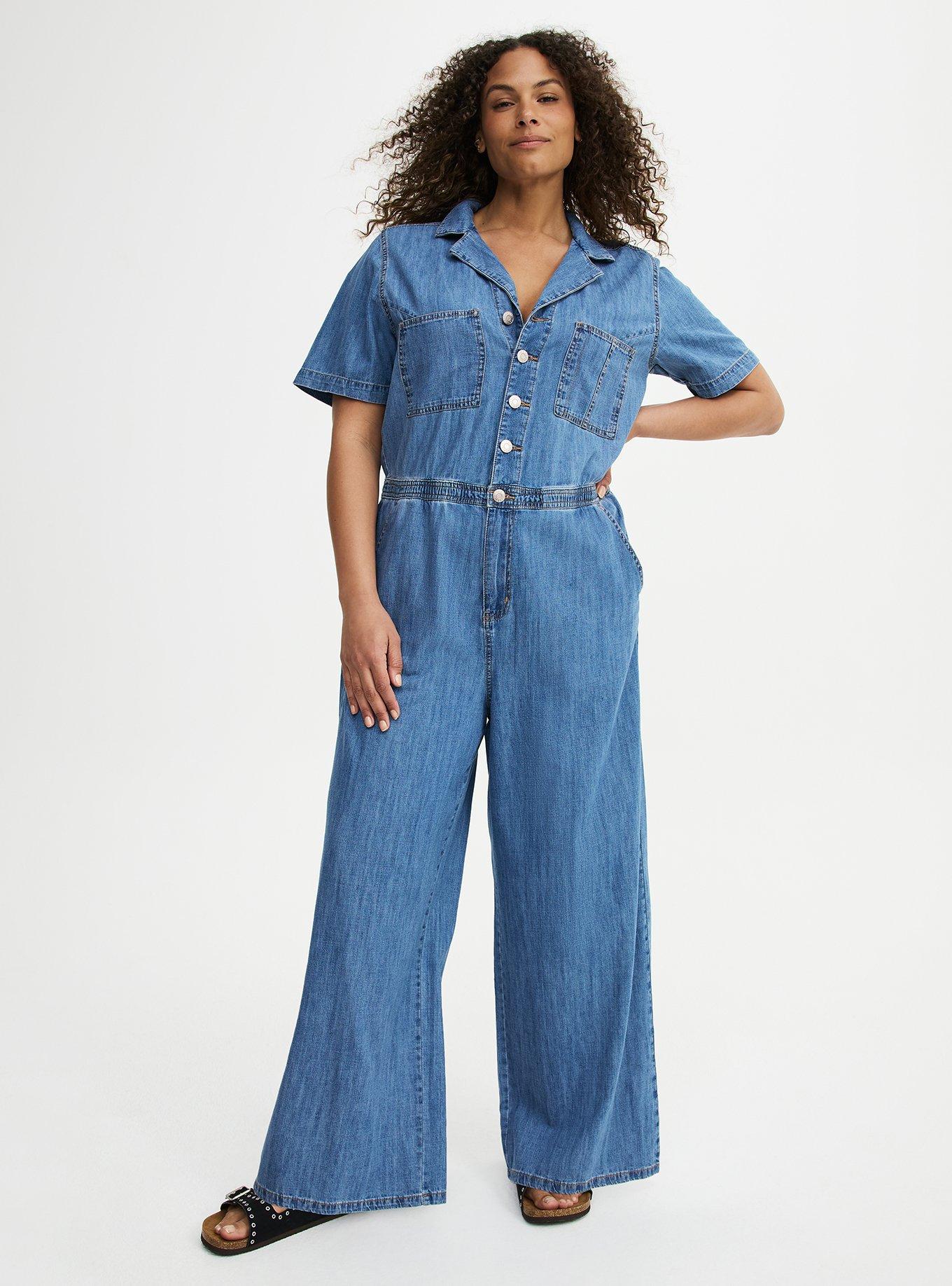 Lightweight Denim Jumpsuit, MEDIUM WASH DENIM, hi-res