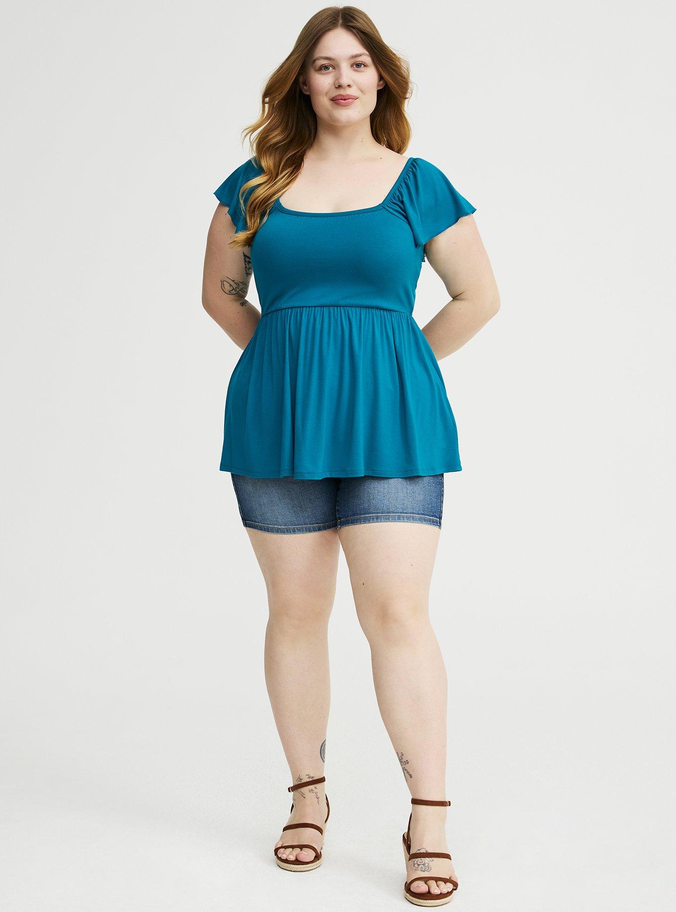Super Soft Babydoll Top, OCEAN DEPTHS, alternate