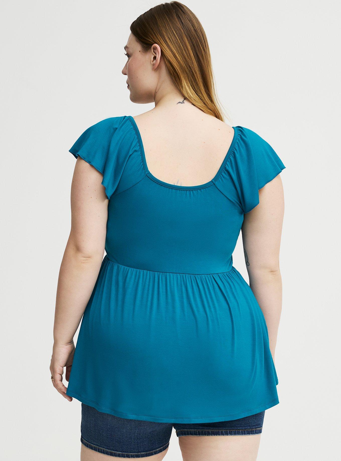 Super Soft Babydoll Top, OCEAN DEPTHS, alternate