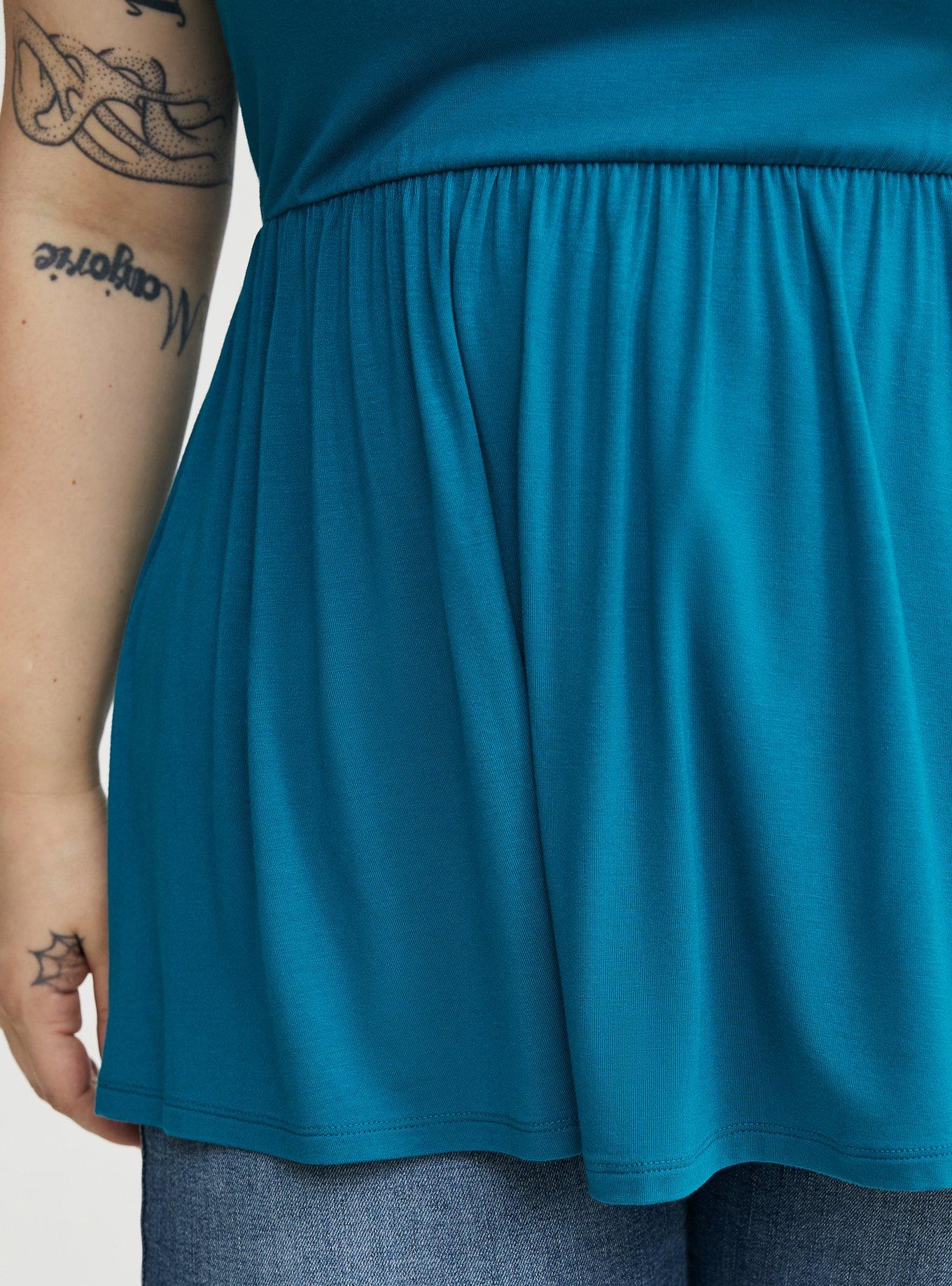 Super Soft Babydoll Top, OCEAN DEPTHS, alternate