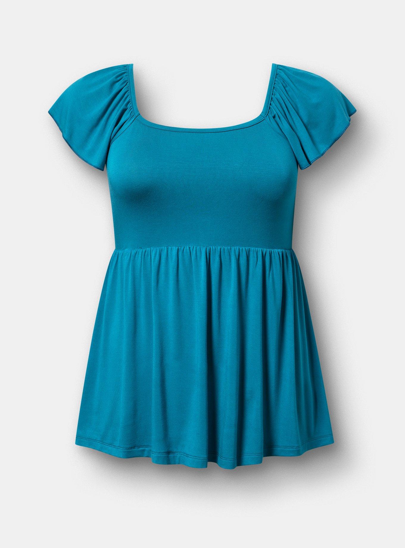 Super Soft Babydoll Top, OCEAN DEPTHS, hi-res