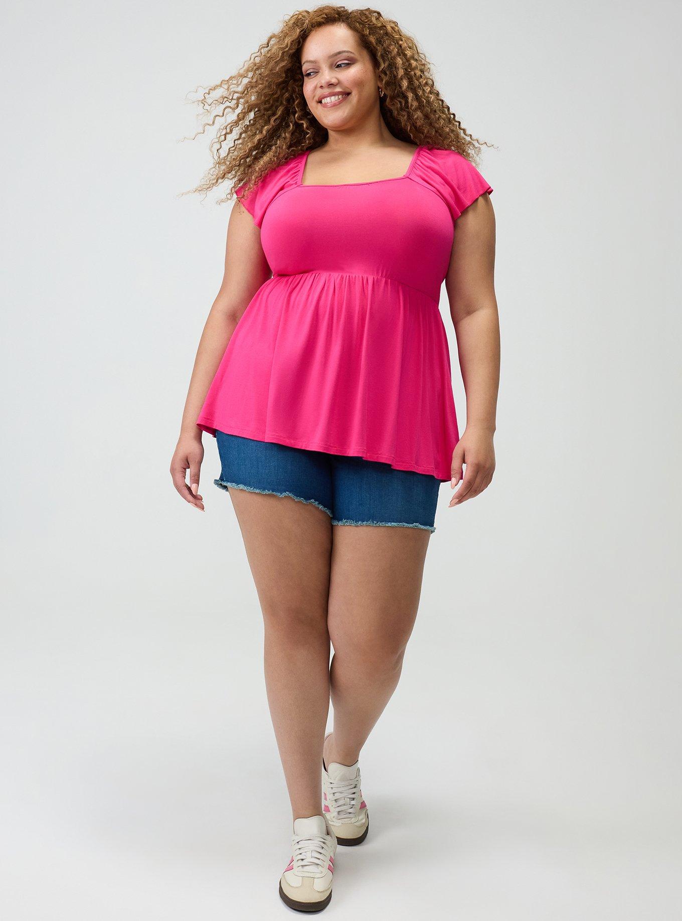 Super Soft Babydoll Top, BEETROOT PURPLE, alternate