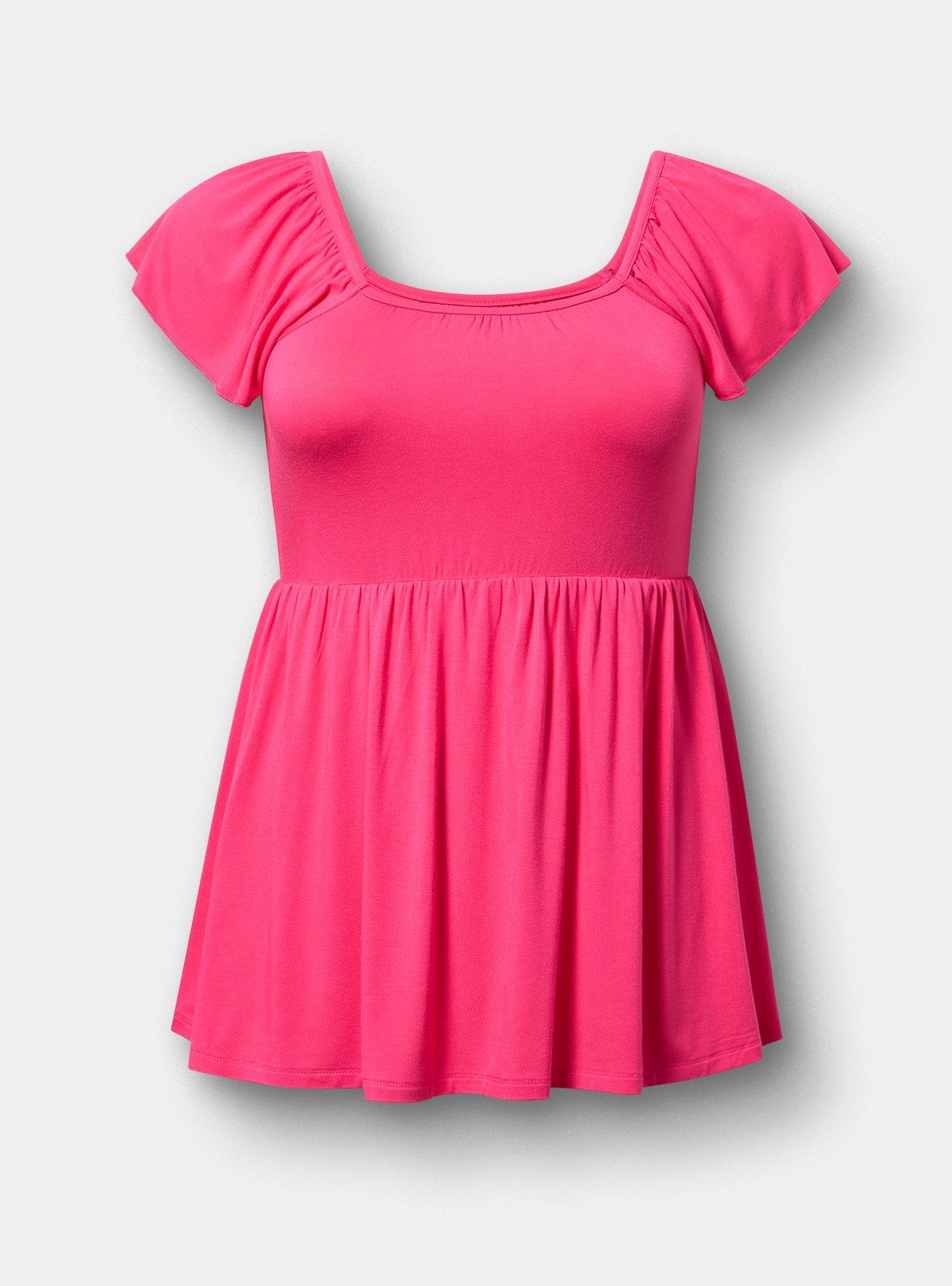 Super Soft Babydoll Top, BEETROOT PURPLE, flat