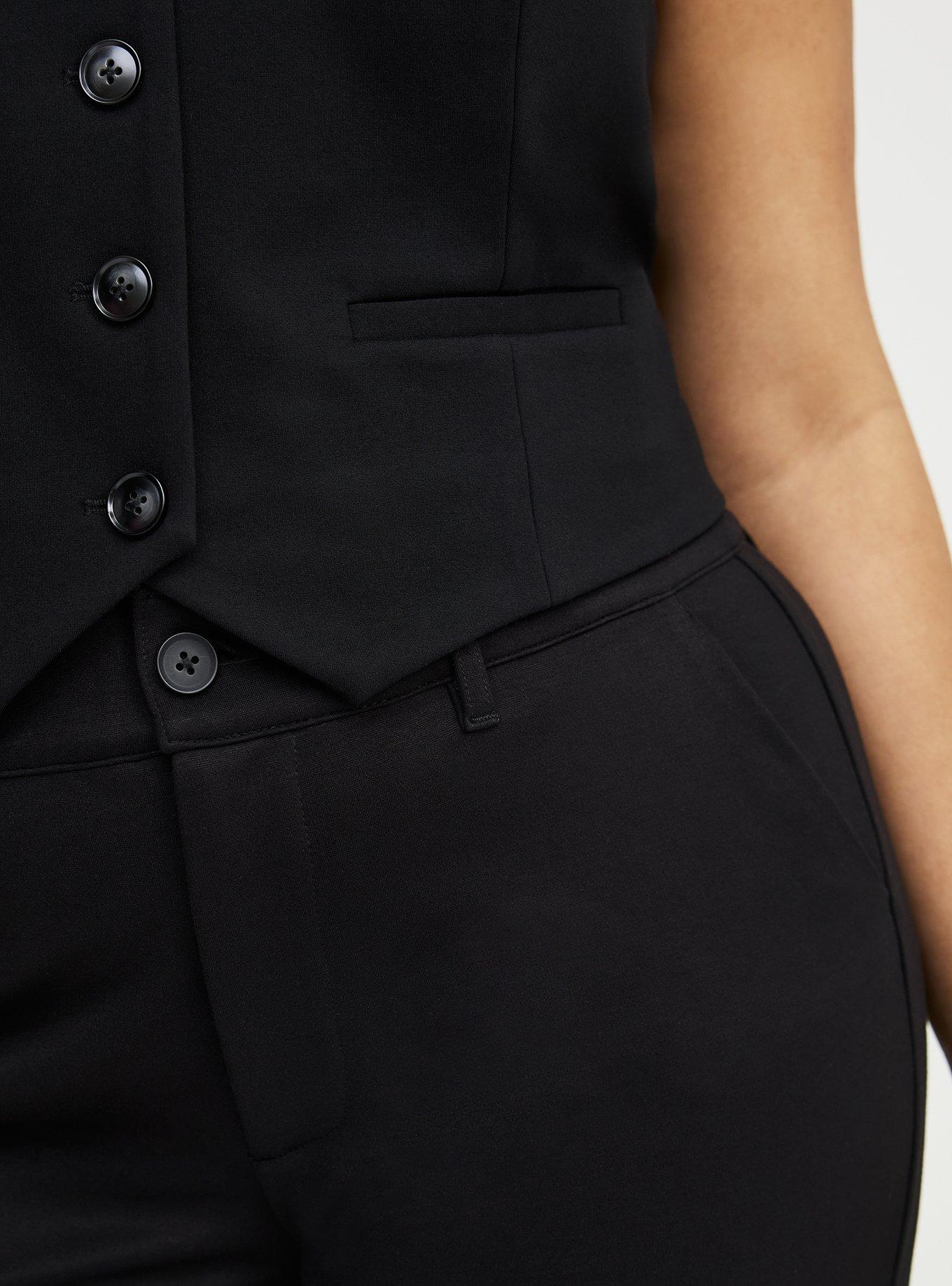 Tailored Ponte Vest, DEEP BLACK, alternate