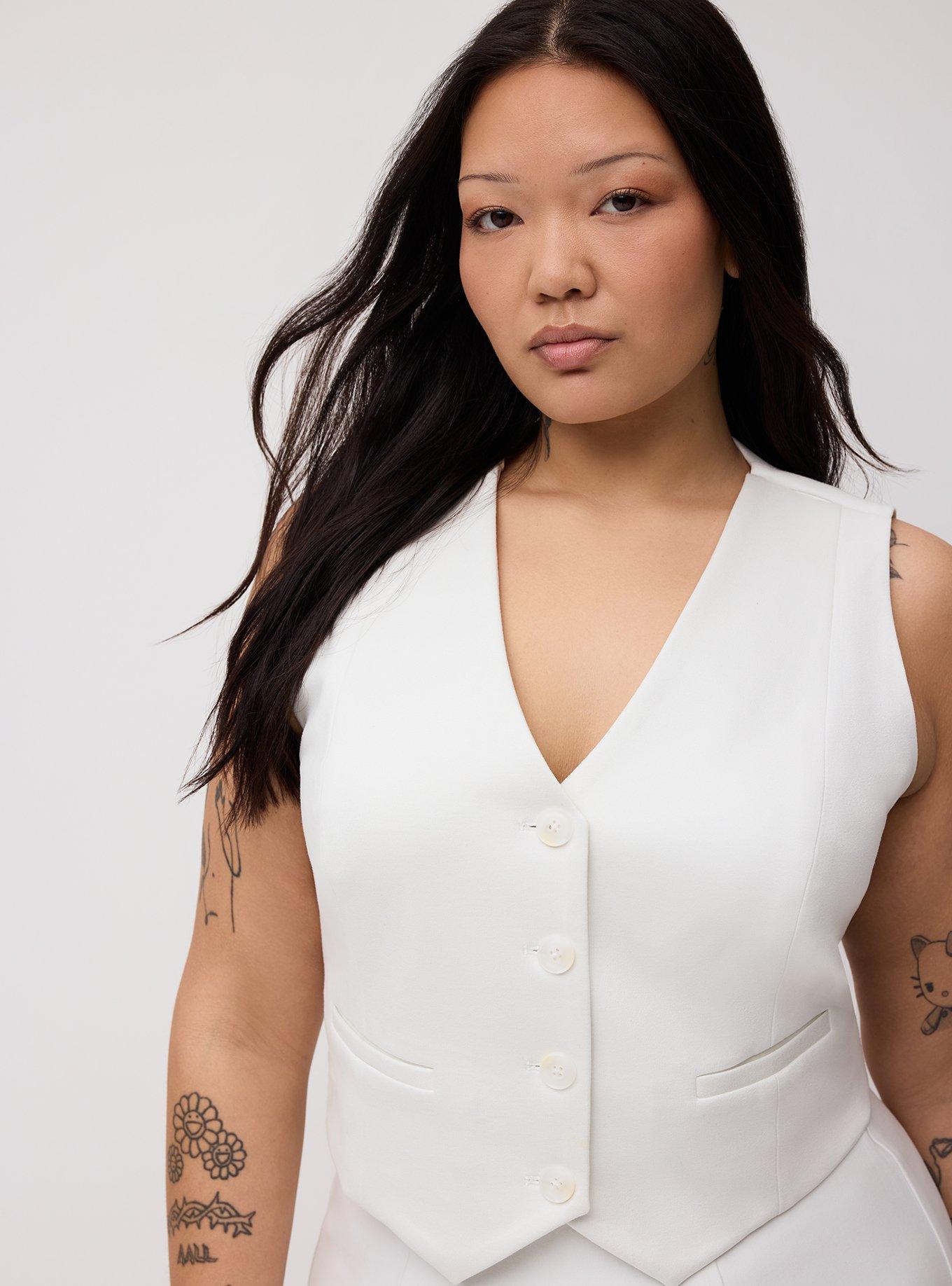 Tailored Ponte Vest, BLANC DE BLANC, alternate