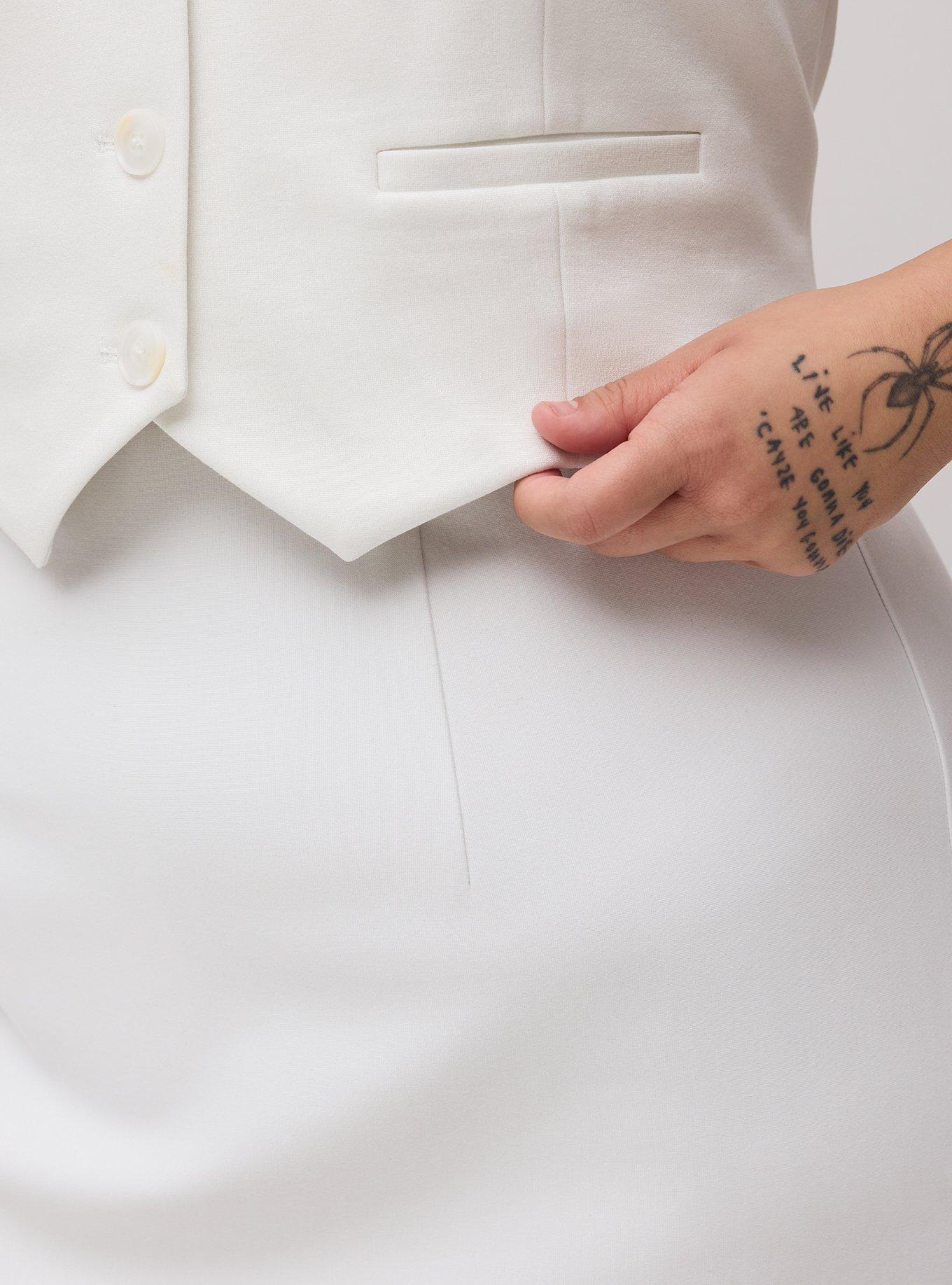 Tailored Ponte Vest, BLANC DE BLANC, alternate