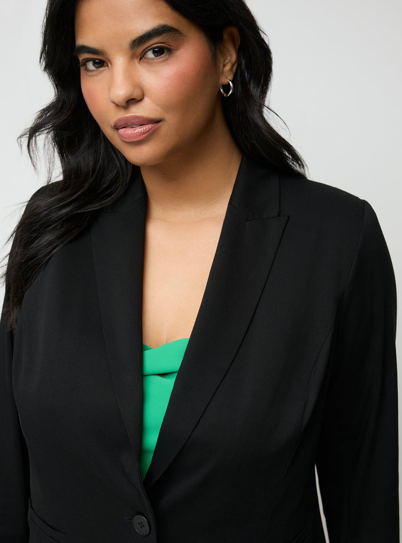 Modern Challis Blazer, DEEP BLACK, alternate