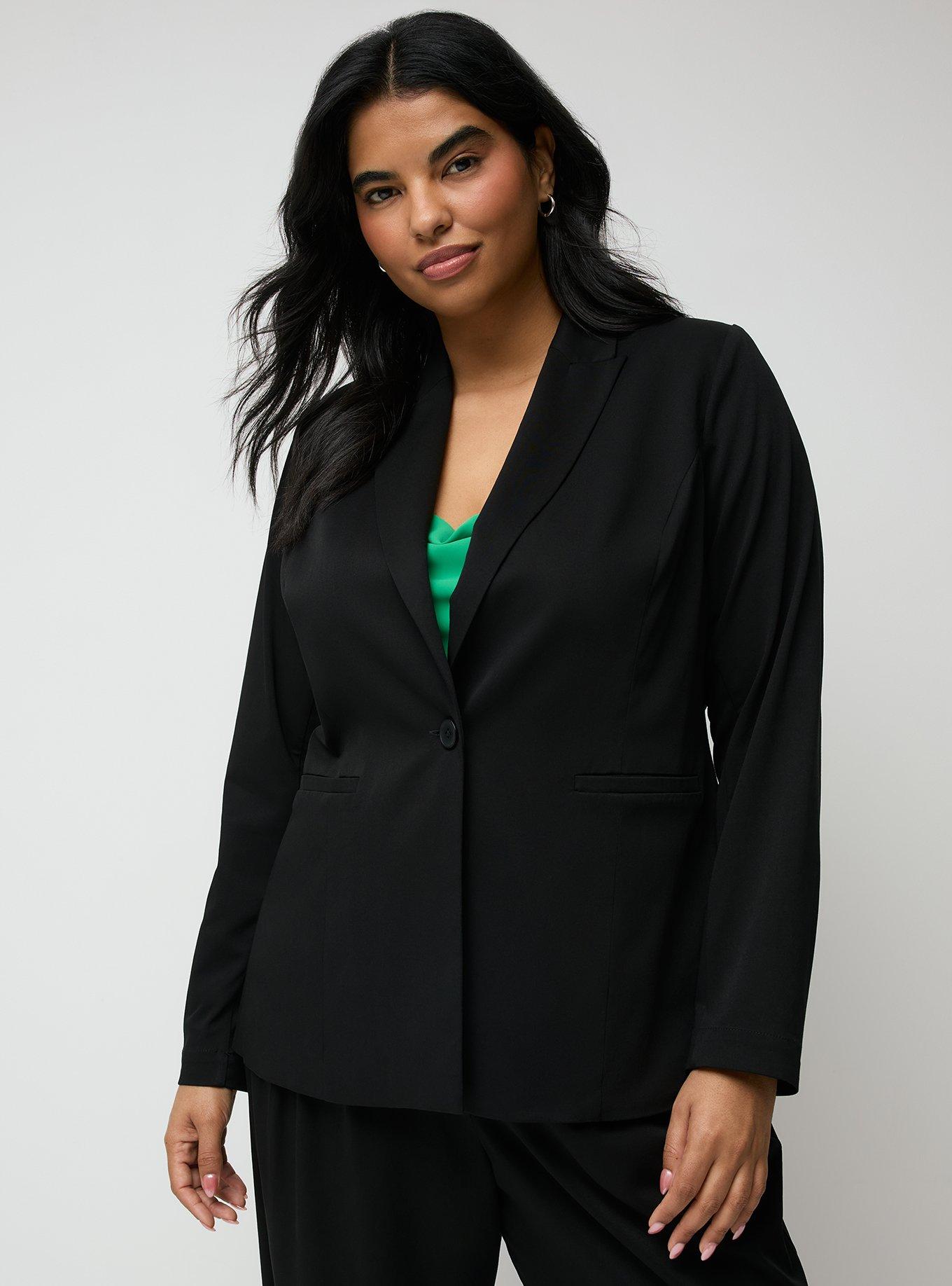 Modern Challis Blazer, DEEP BLACK, alternate