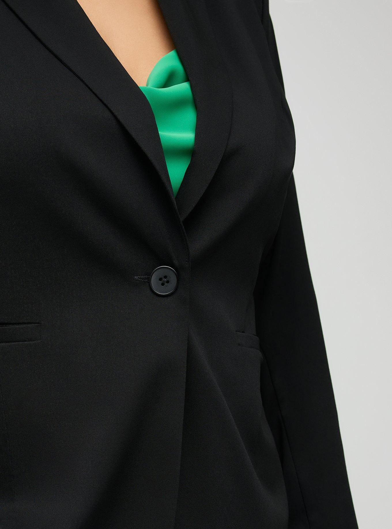 Modern Challis Blazer, DEEP BLACK, alternate