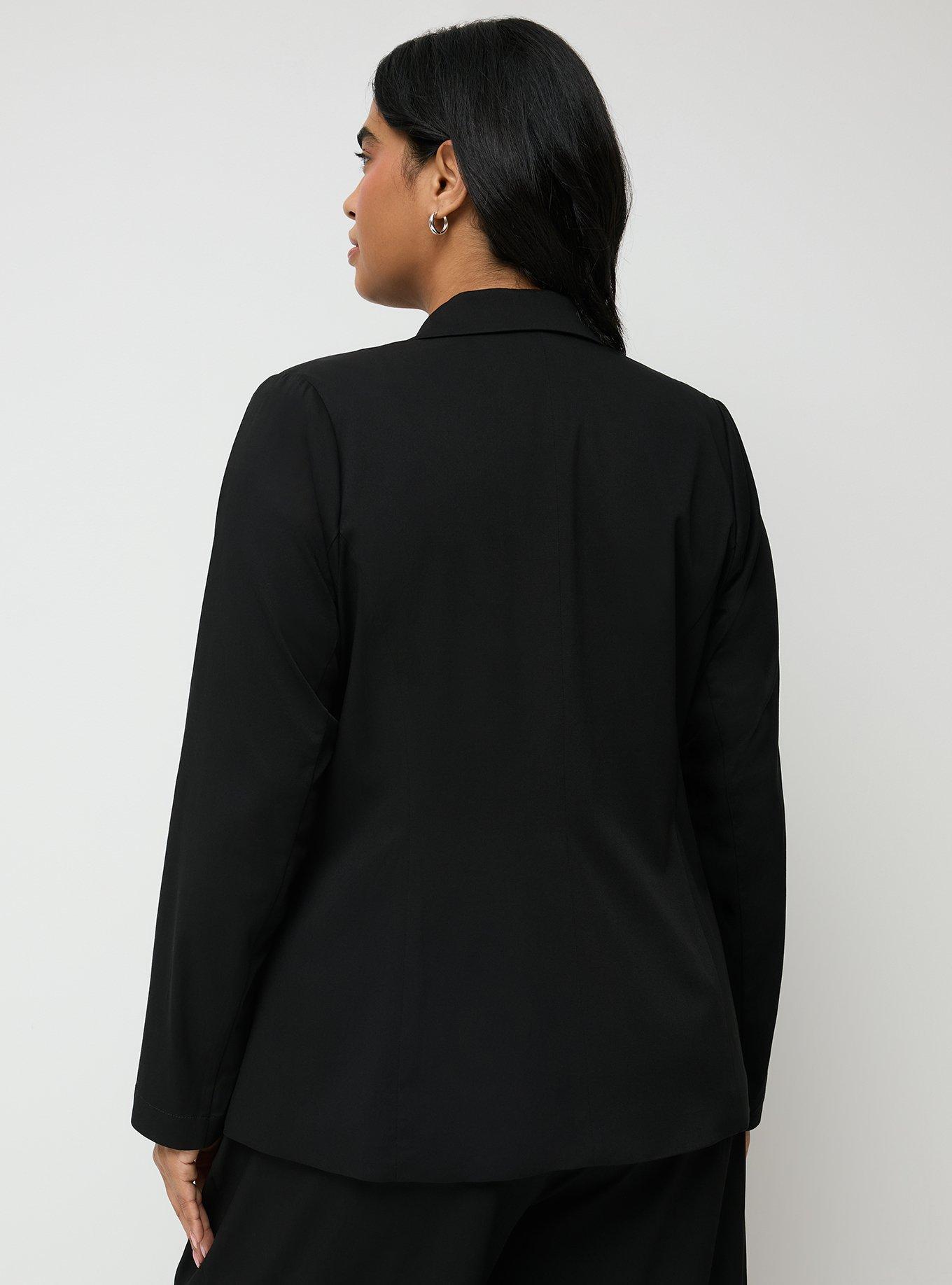 Modern Challis Blazer, DEEP BLACK, alternate