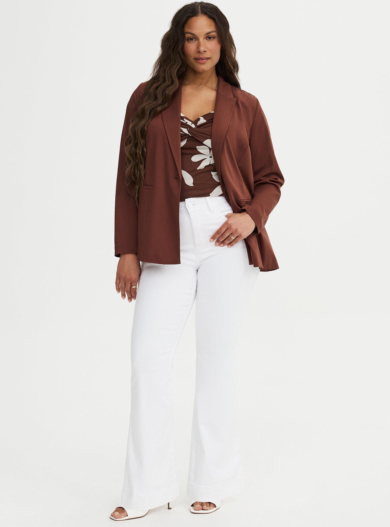 Modern Challis Blazer, CAPPUCCINO, alternate