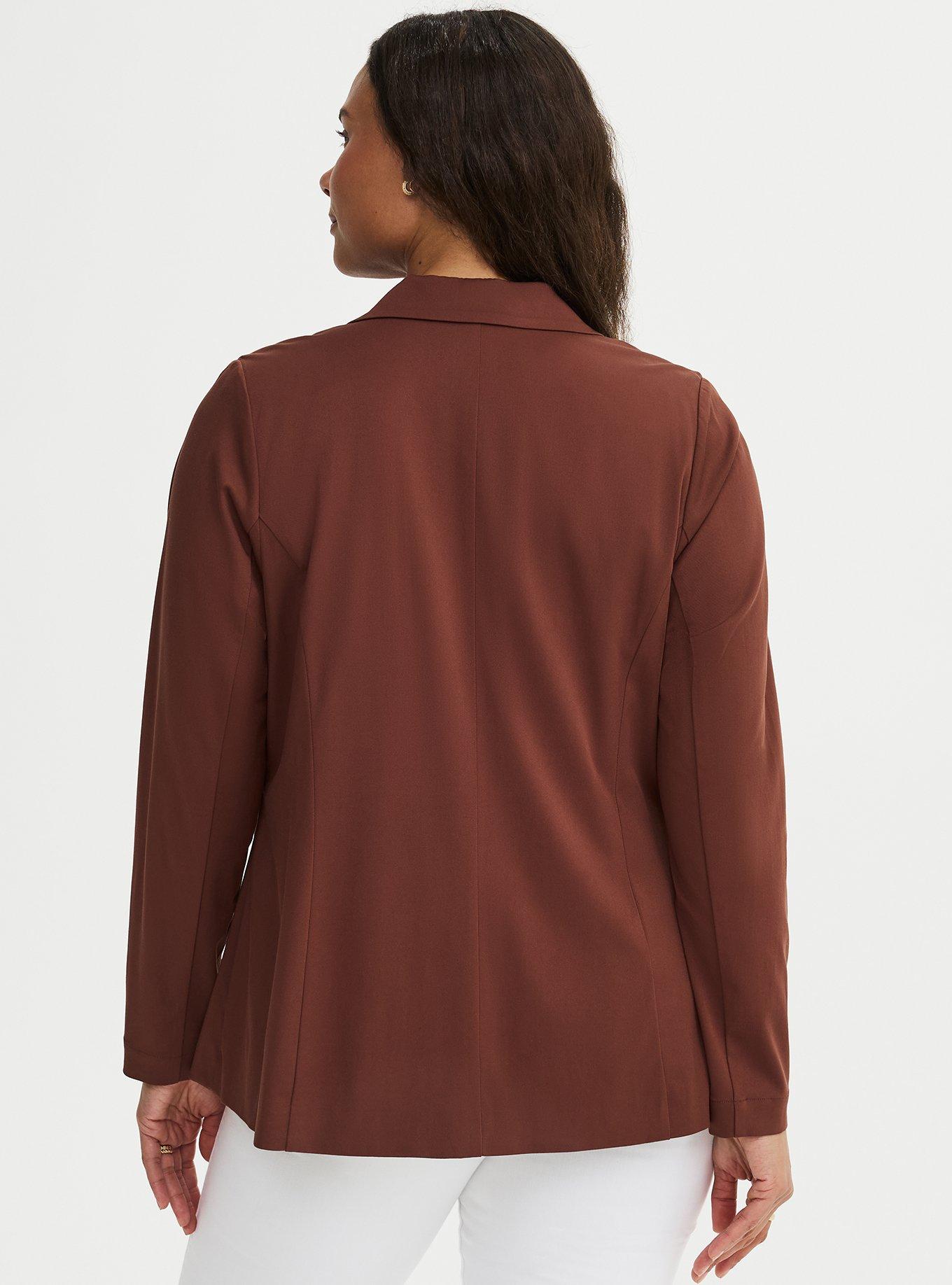 Modern Challis Blazer, CAPPUCCINO, alternate