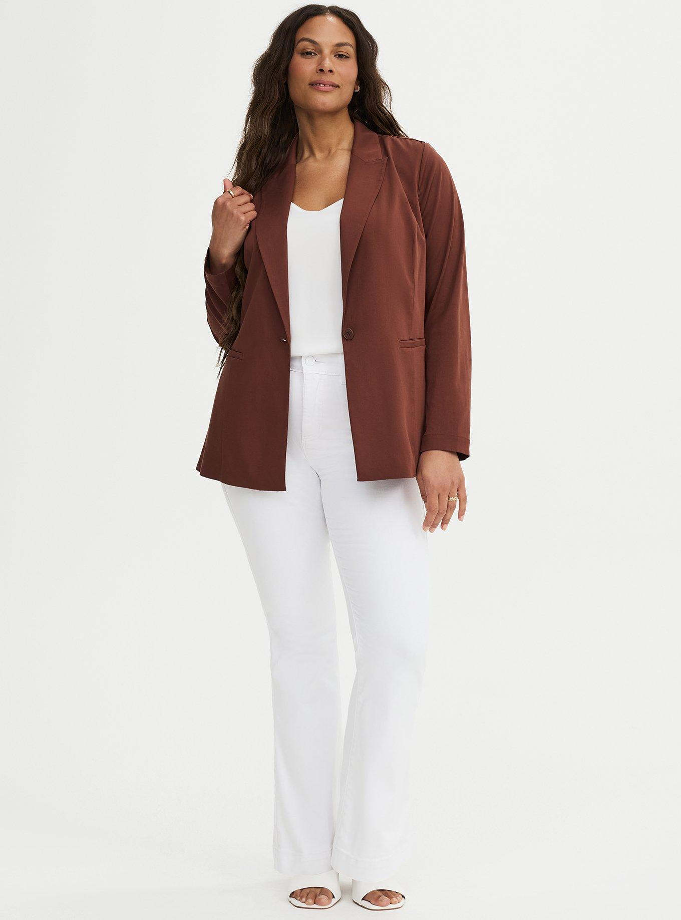 Modern Challis Blazer, CAPPUCCINO, alternate