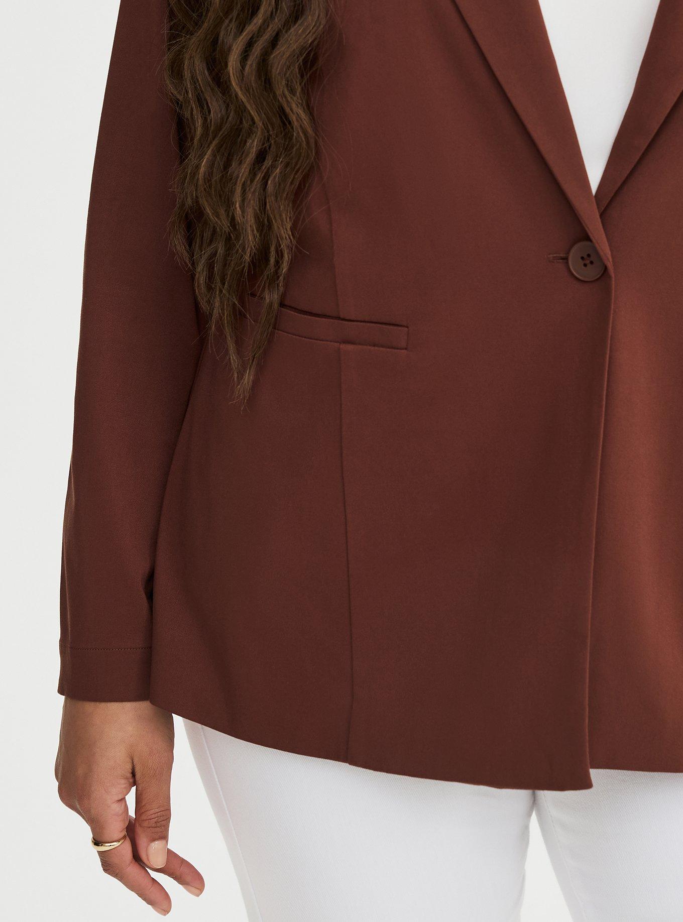 Modern Challis Blazer, CAPPUCCINO, alternate
