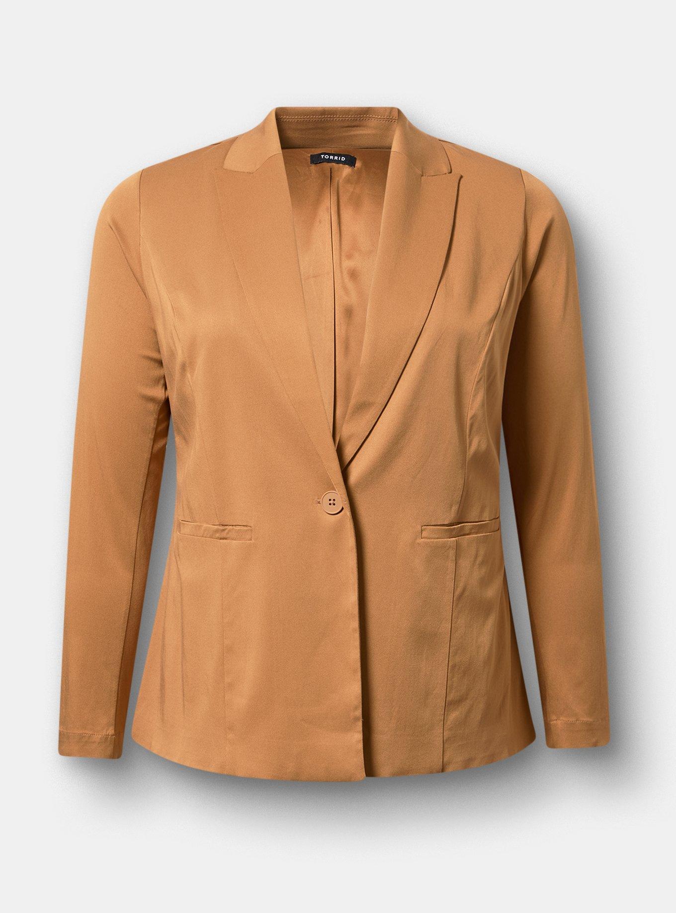 Modern Challis Blazer, CHIPMUNK, flat