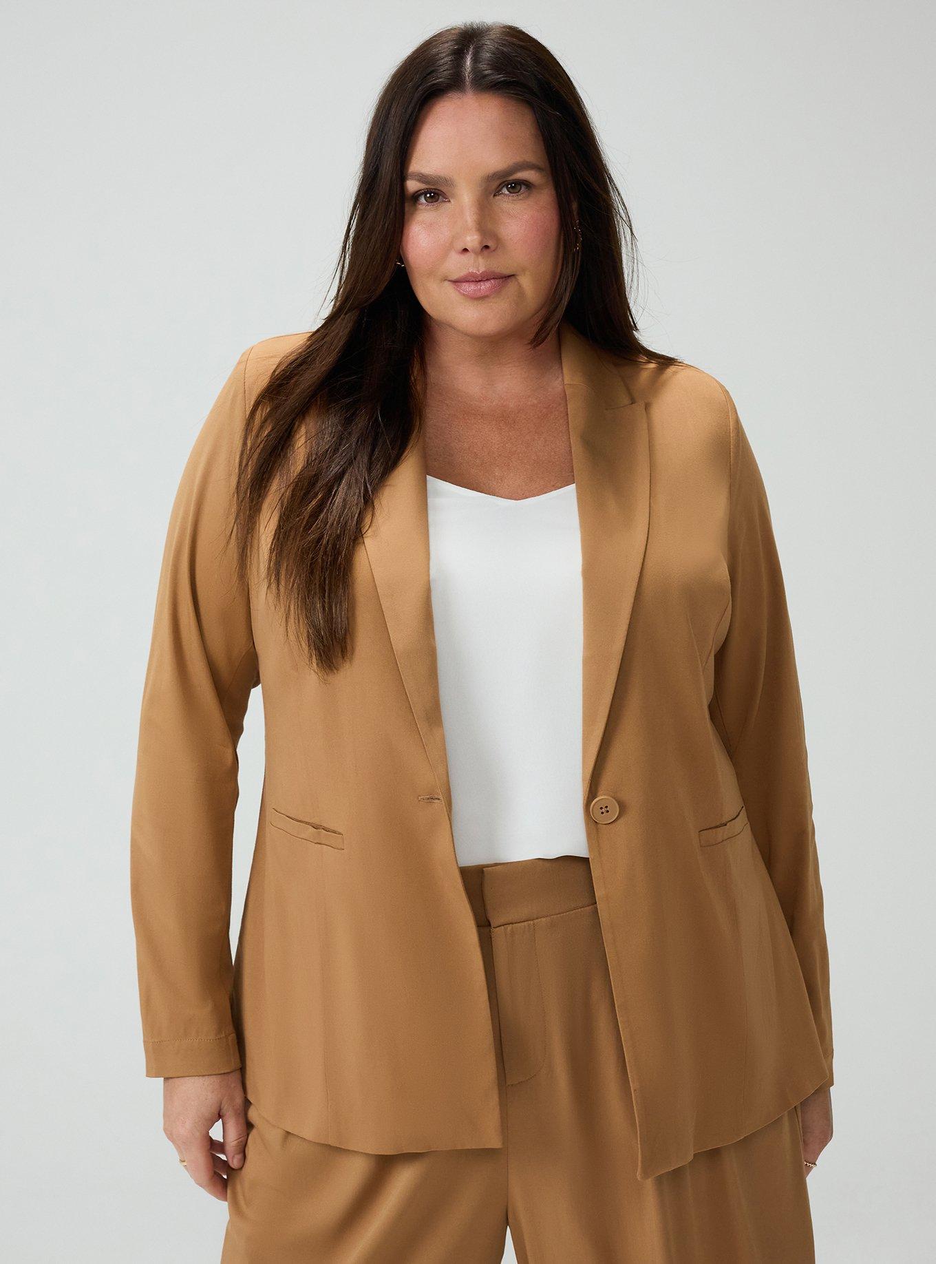 Modern Challis Blazer, CHIPMUNK, hi-res
