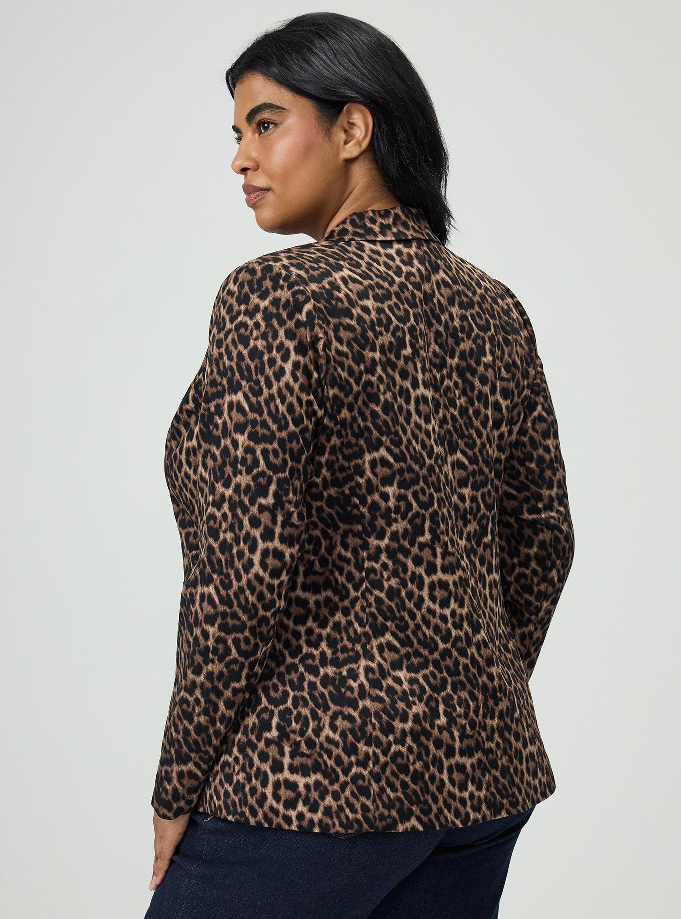 Modern Challis Blazer, ON THE PROWL LEOPARD BROWN, alternate