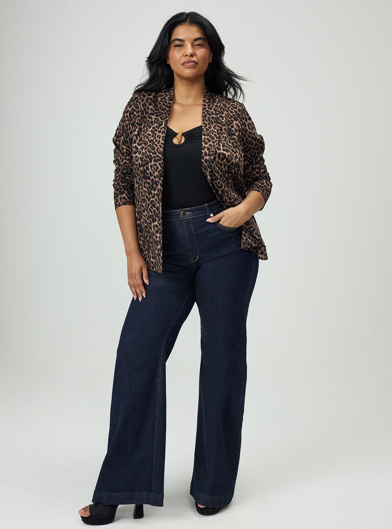 Modern Challis Blazer, ON THE PROWL LEOPARD BROWN, alternate