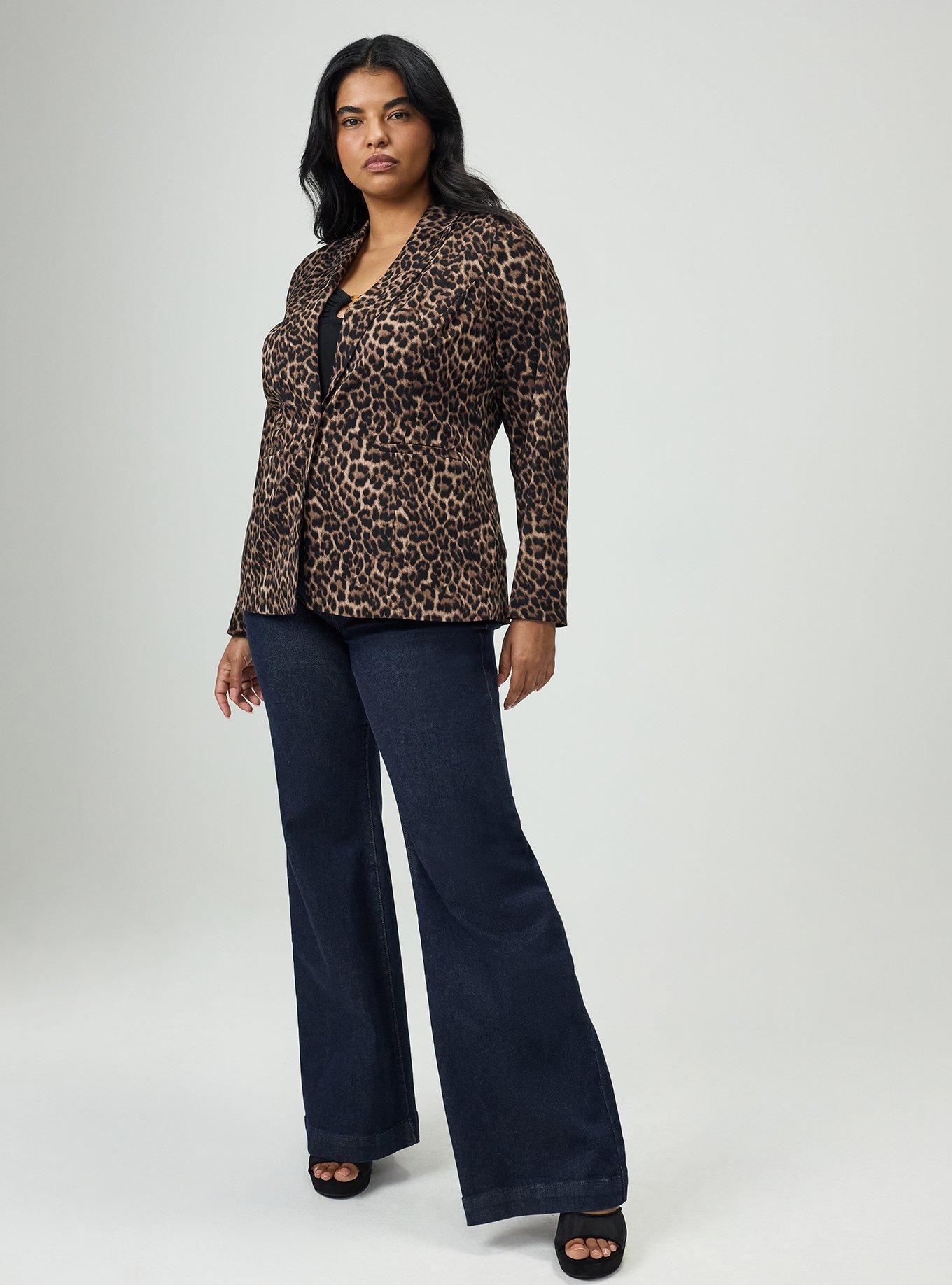 Modern Challis Blazer, ON THE PROWL LEOPARD BROWN, hi-res