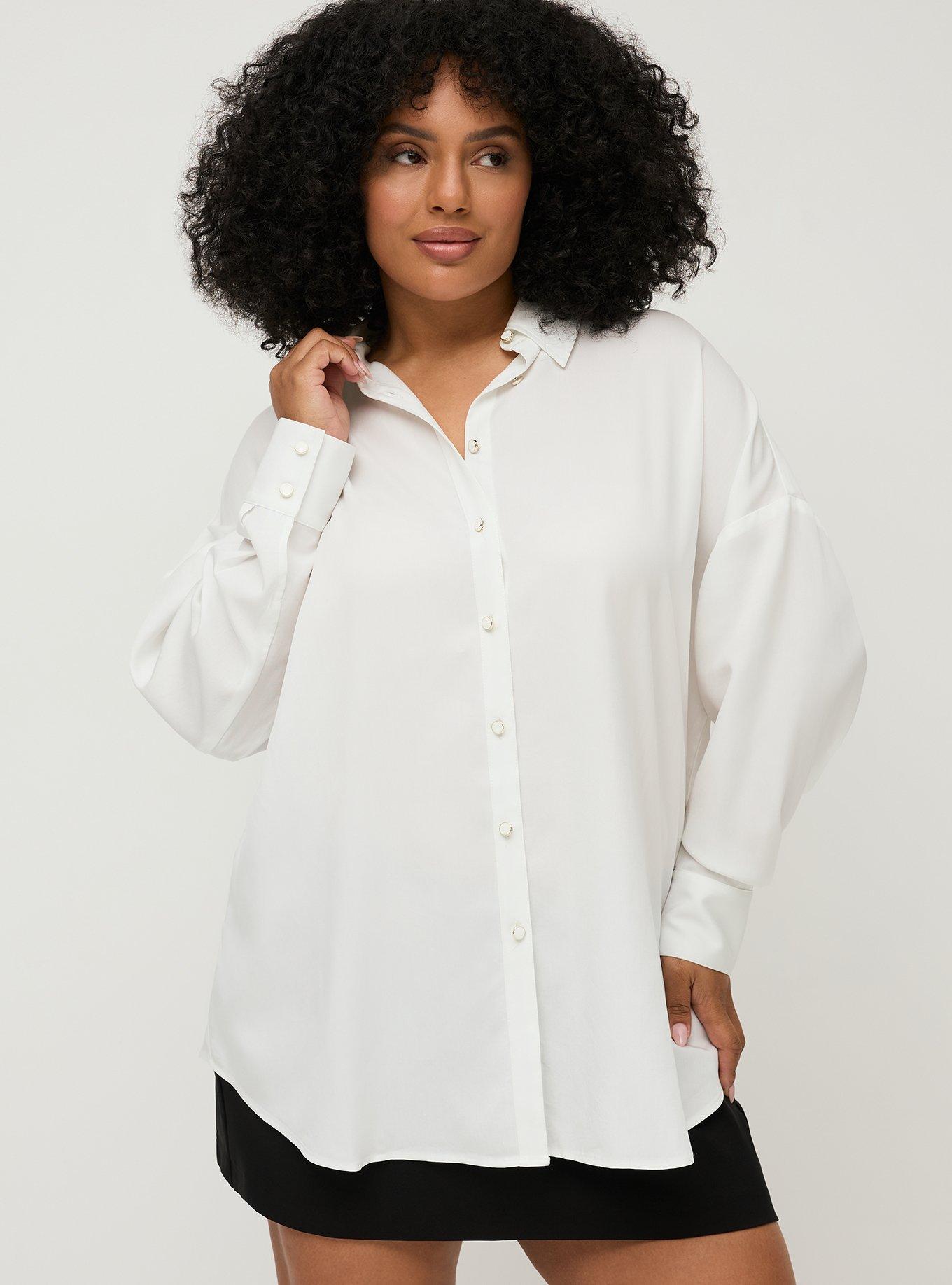 Studio Relaxed Fit Button Up Shirt, BLANC DE BLANC, hi-res