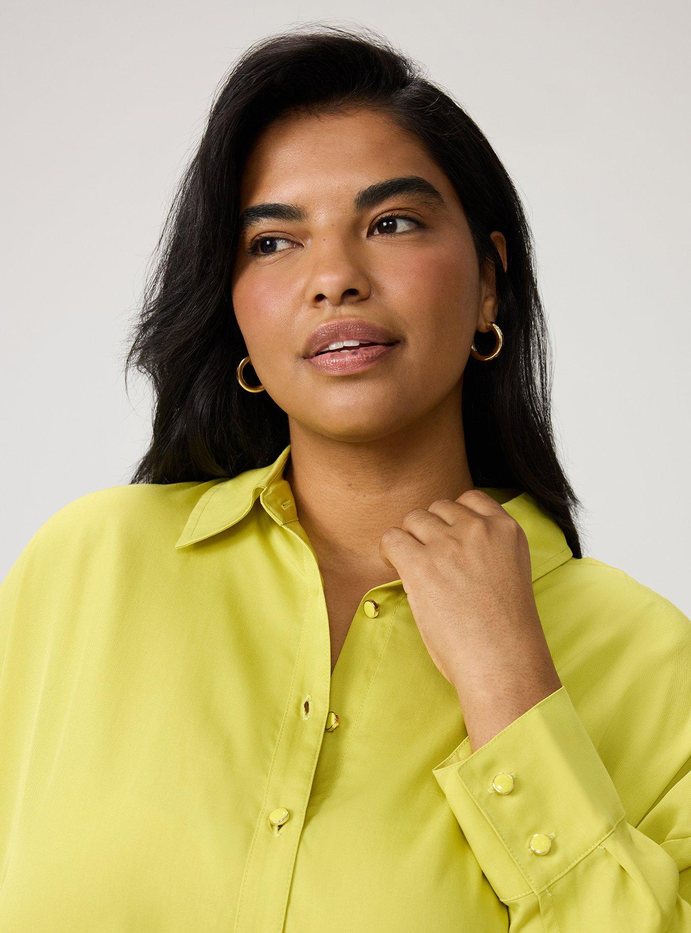 Studio Relaxed Fit Button Up Shirt, WARM OLIVE, alternate