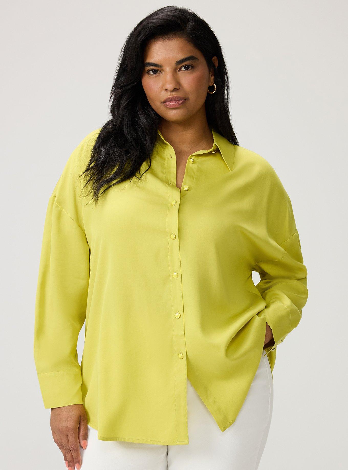Studio Relaxed Fit Button Up Shirt, WARM OLIVE, alternate