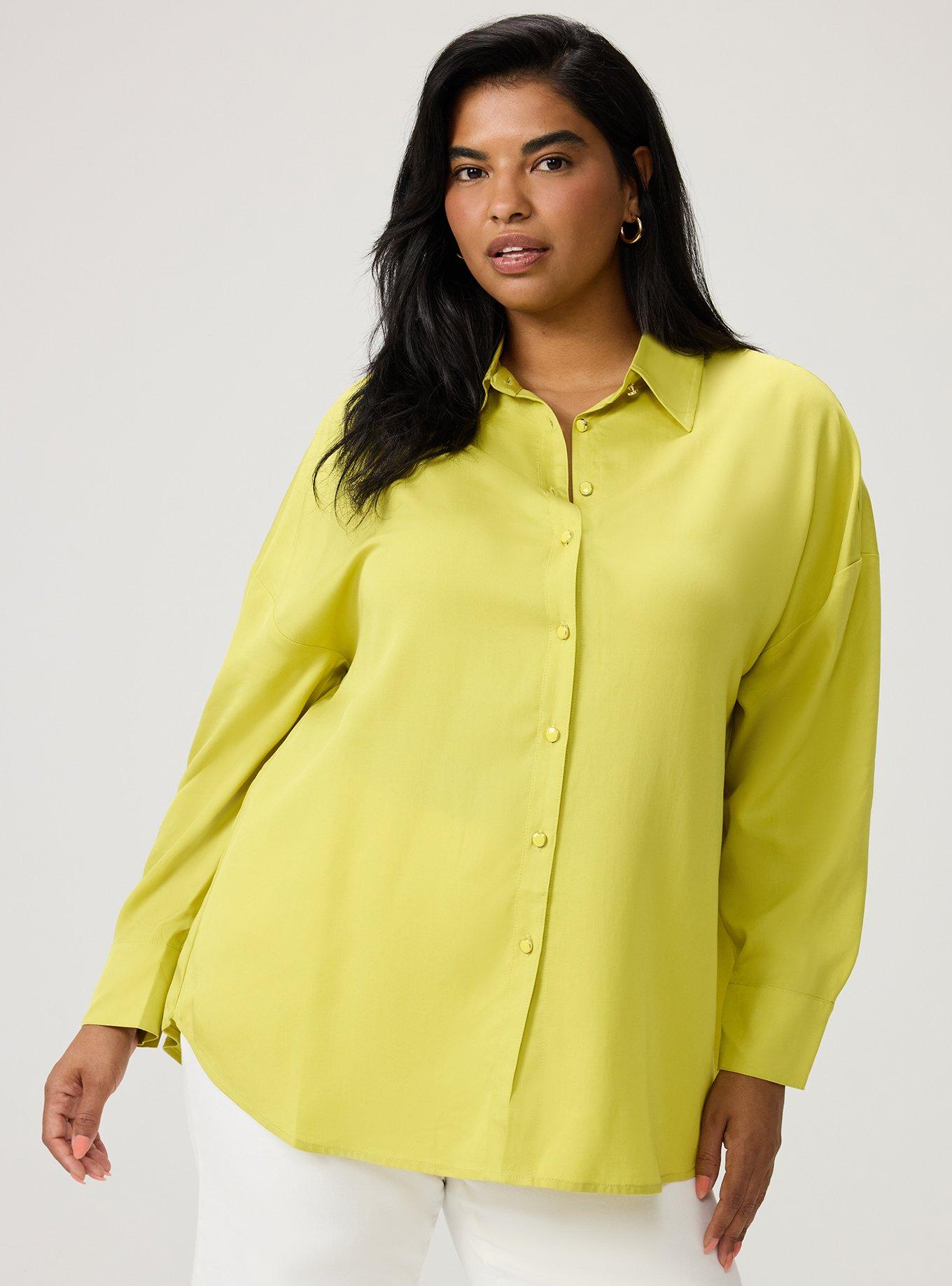 Studio Relaxed Fit Button Up Shirt, WARM OLIVE, hi-res