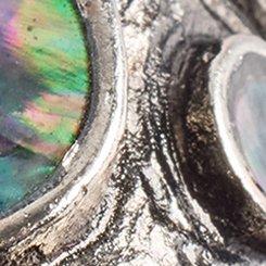 Plus Size Antique Floral Ring Set, SILVER, swatch