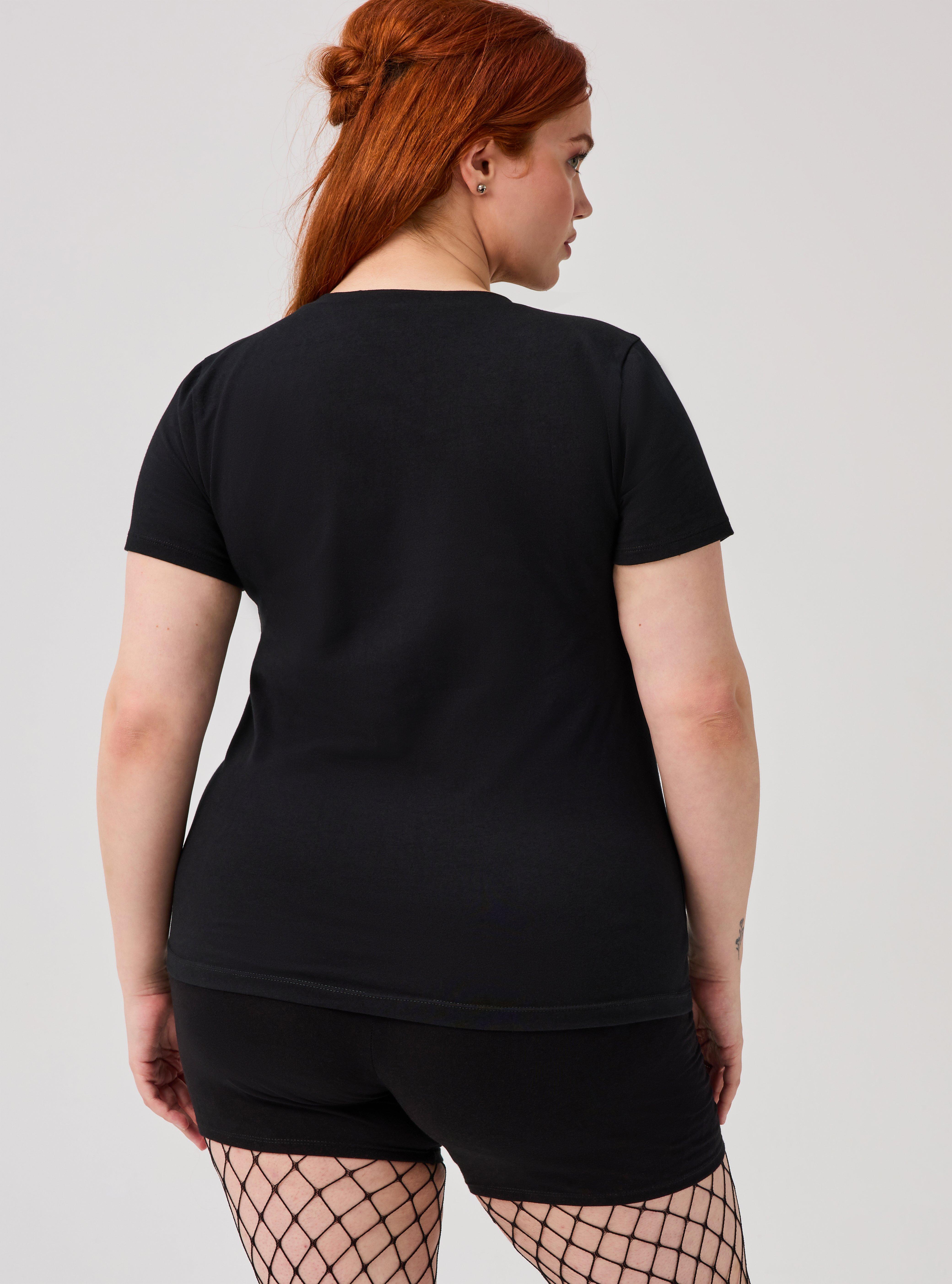 Nightfall Braided V-Neck Tee, DEEP BLACK, alternate