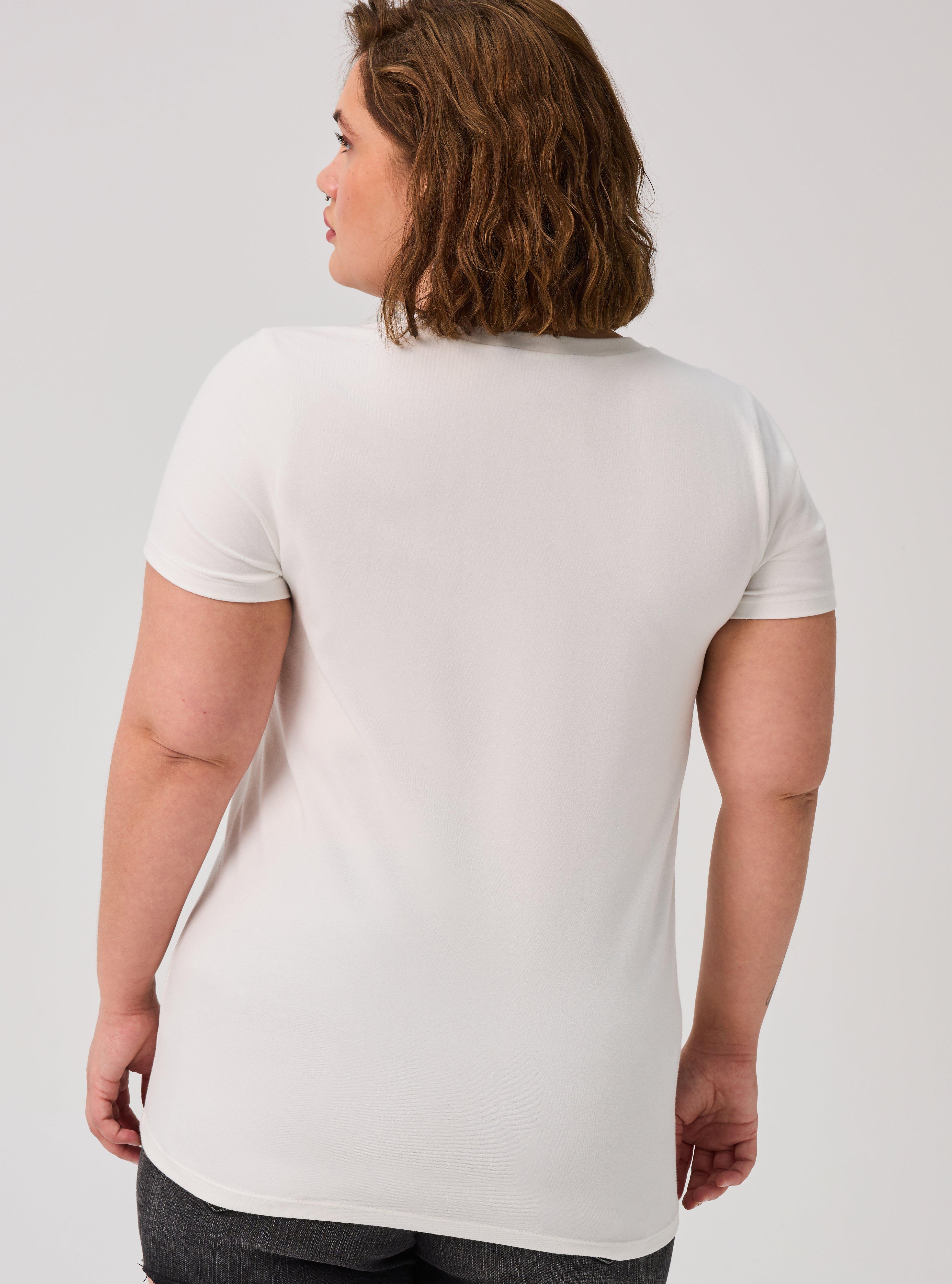 Nightfall Braided V-Neck Tee, BLANC DE BLANC, alternate