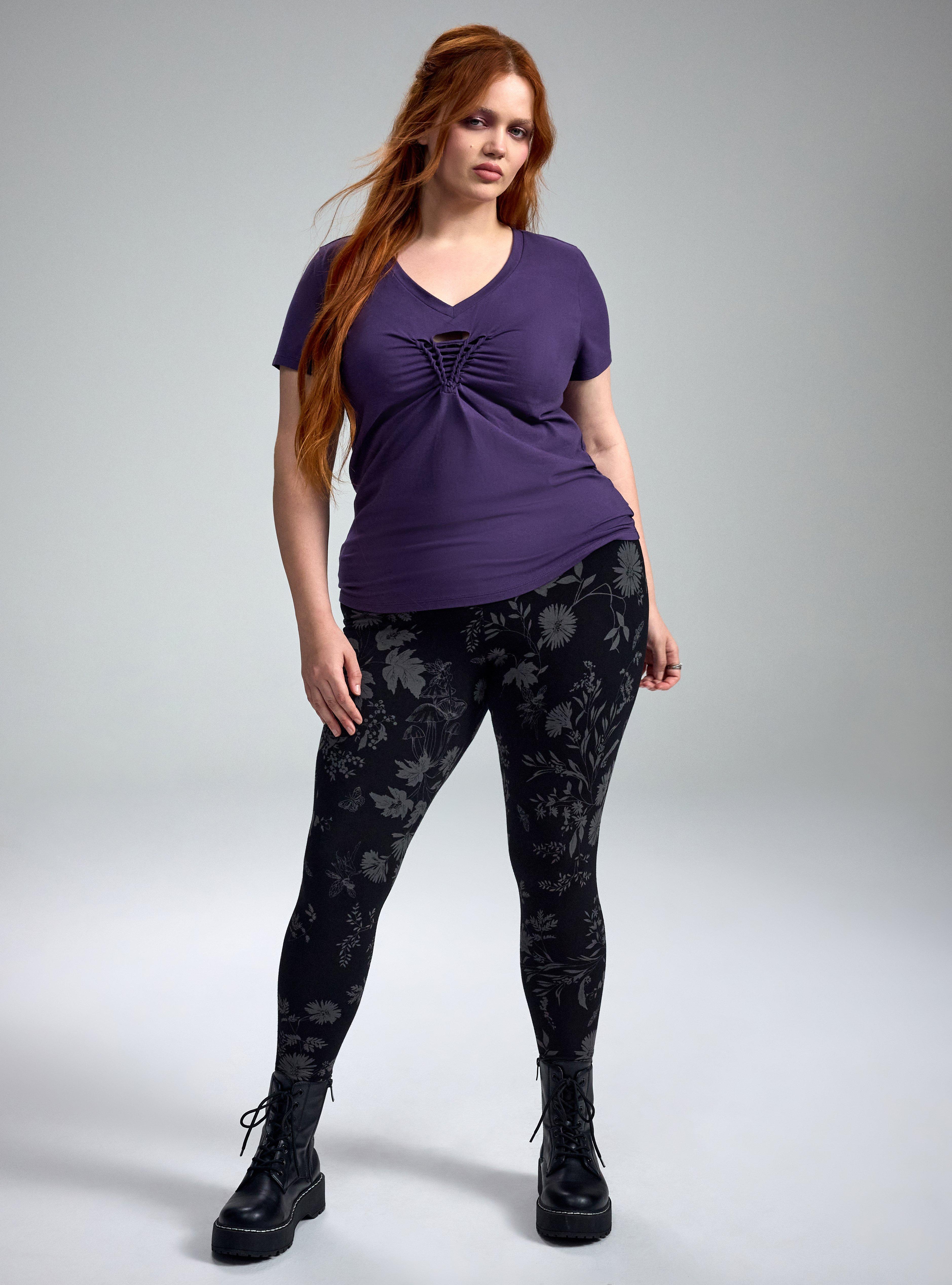 Nightfall Braided V-Neck Tee, GOTHIC GRAPE, alternate