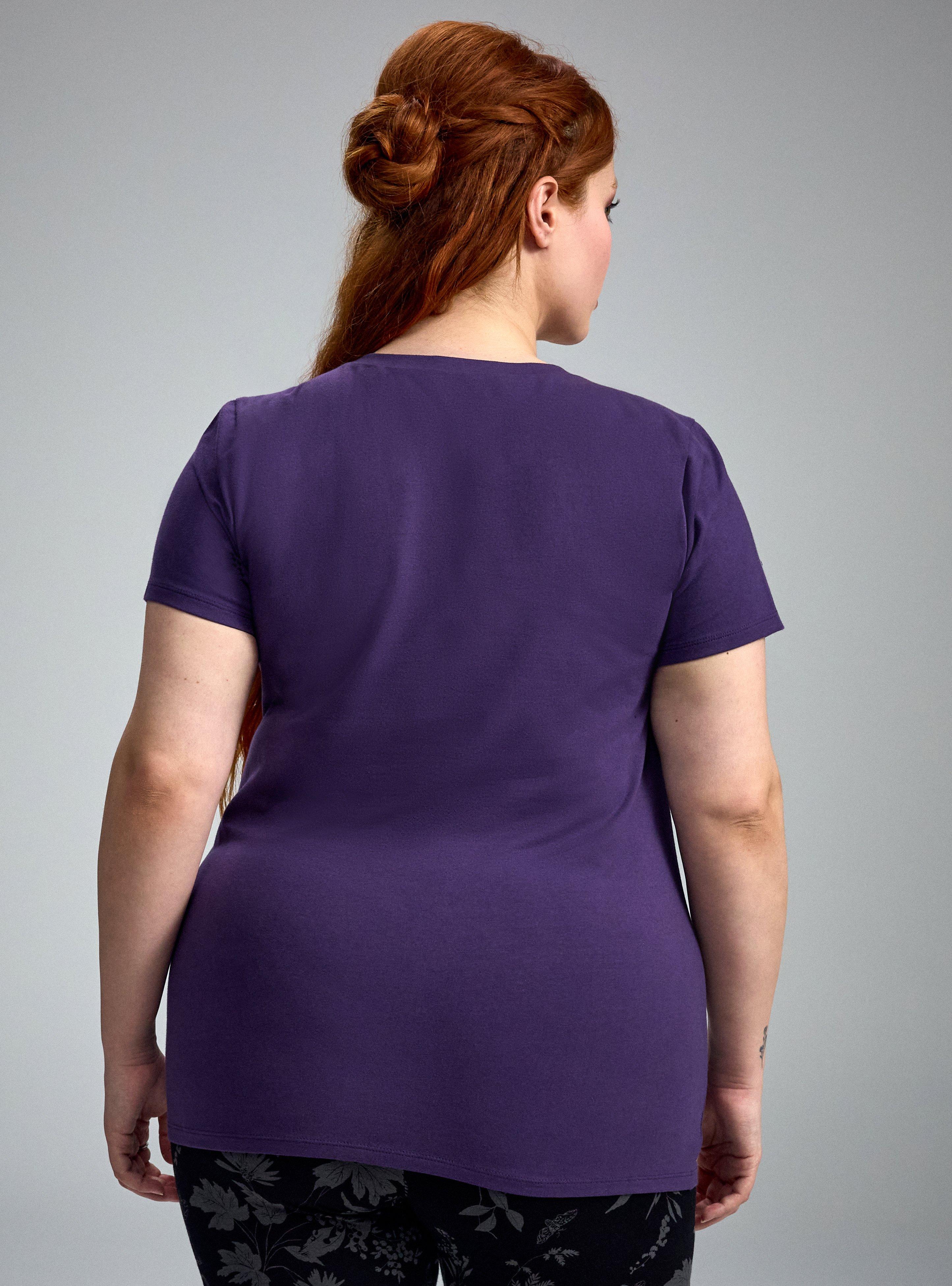 Nightfall Braided V-Neck Tee, GOTHIC GRAPE, alternate