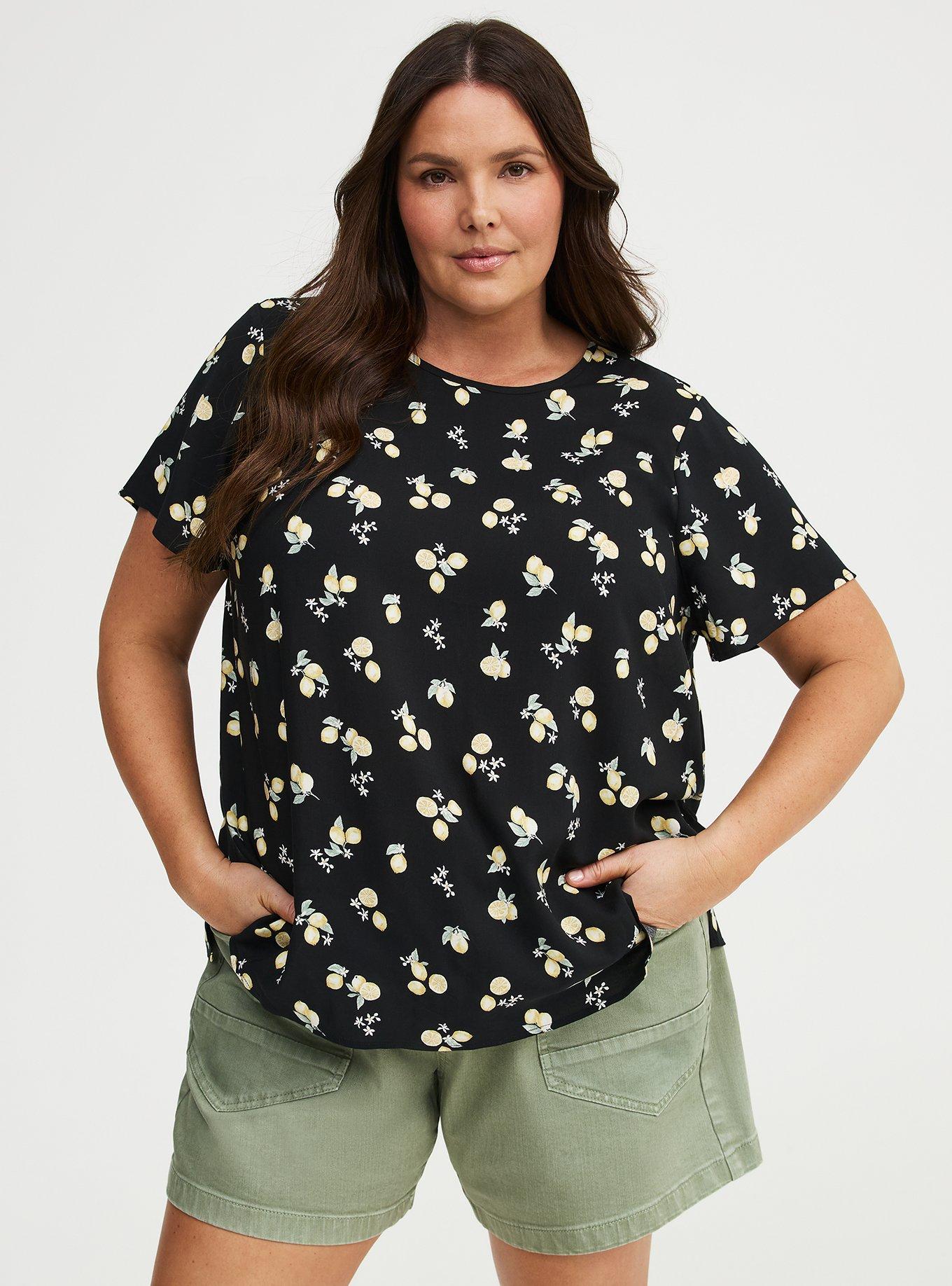 Abbey Challis Top, LOTTA LEMONS BLACK, alternate