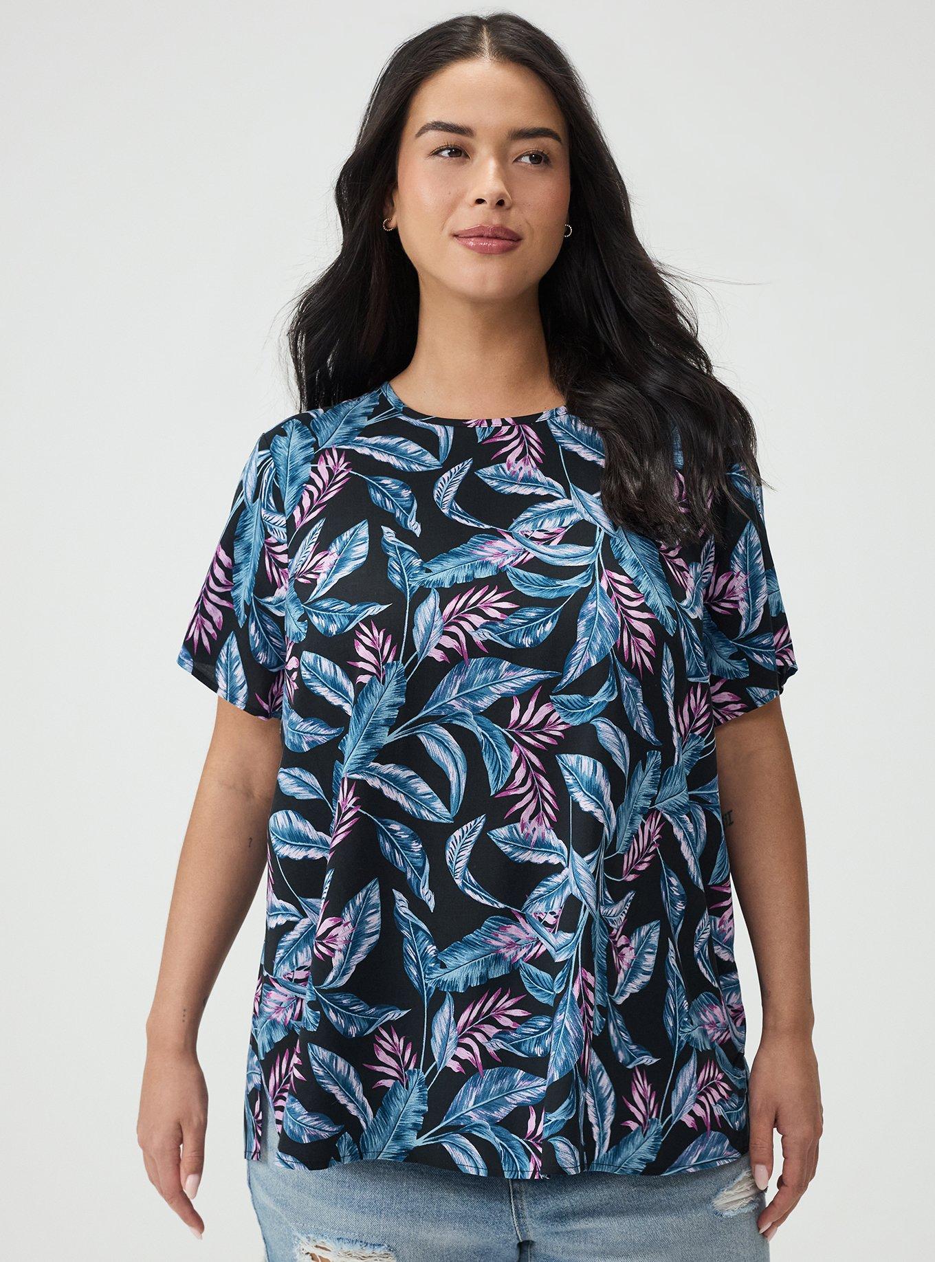 Abbey Challis Top, PRETTY TROPICAL MULTI, alternate