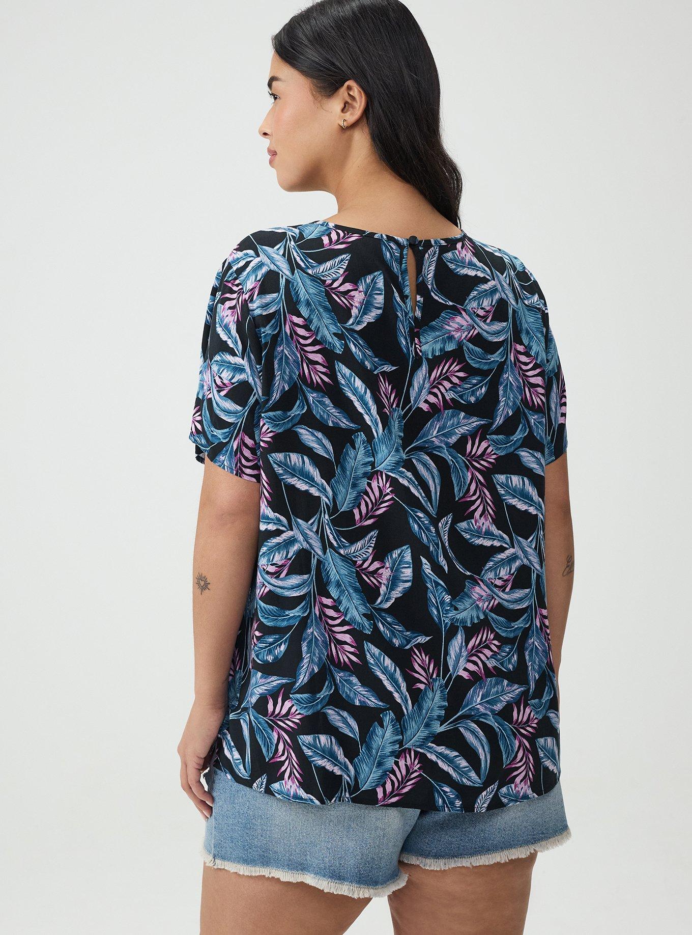 Abbey Challis Top, PRETTY TROPICAL MULTI, alternate