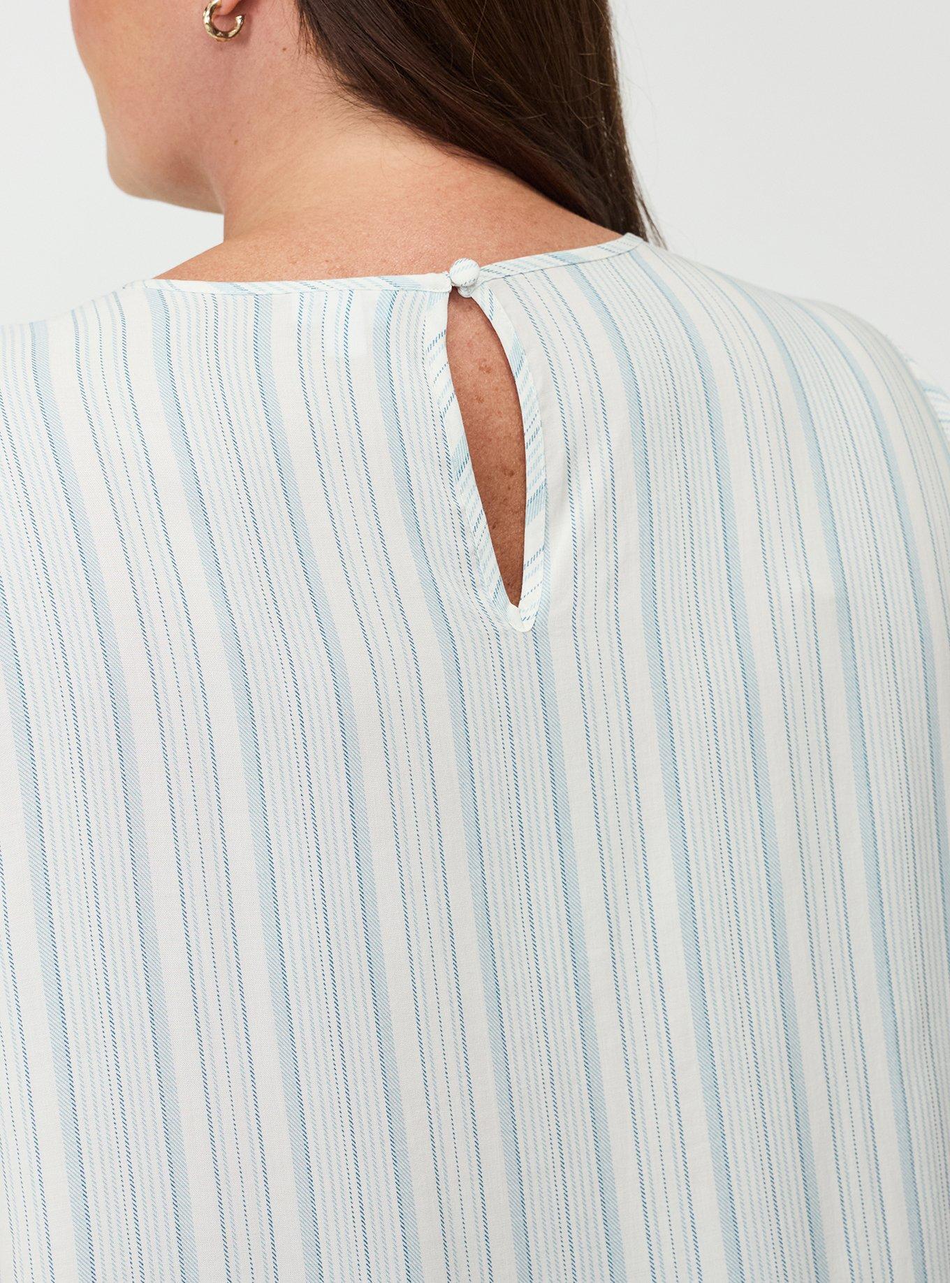 Abbey Challis Top, HEATHER STRIPE BLUE, alternate