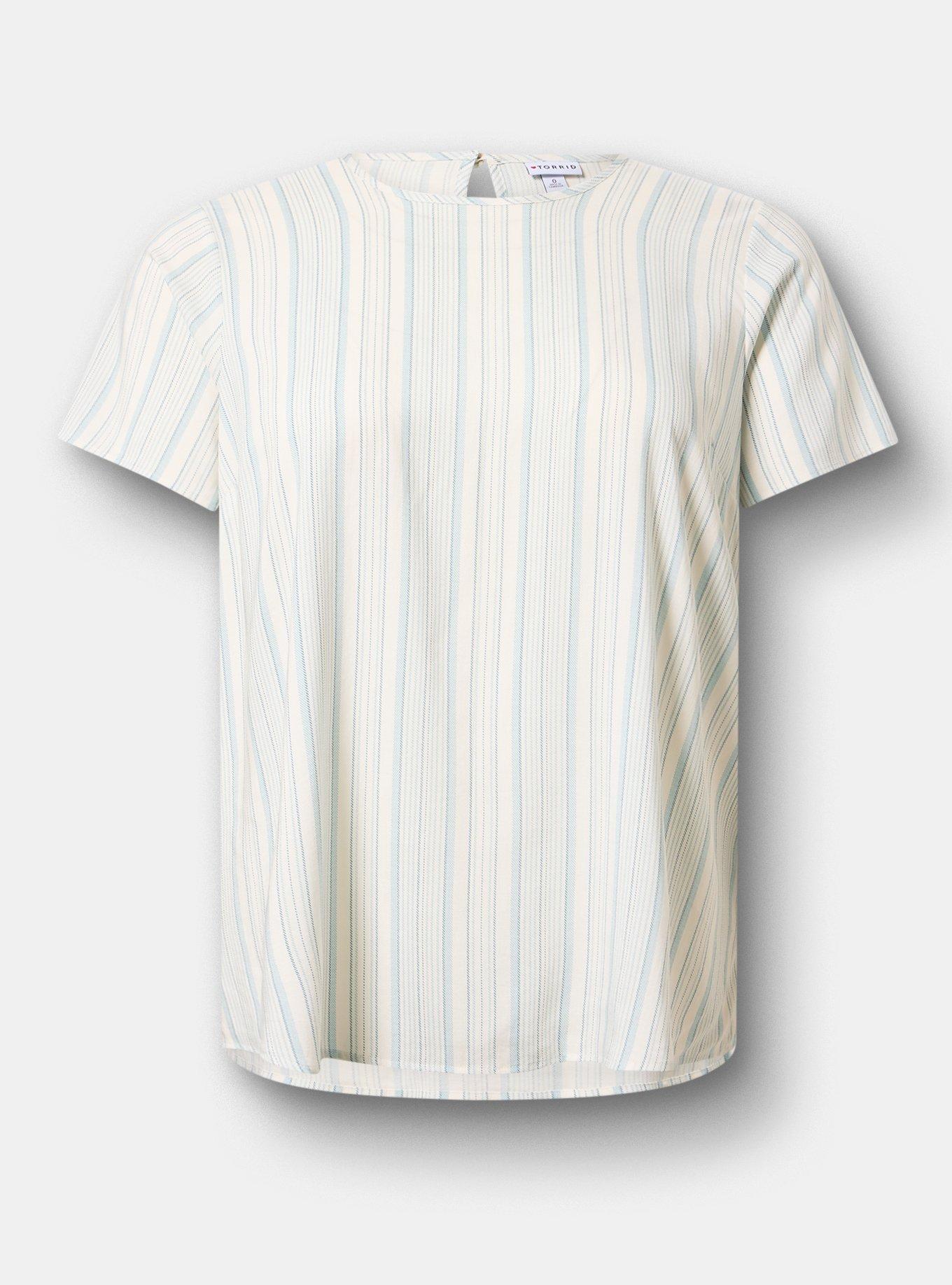 Abbey Challis Top, HEATHER STRIPE BLUE, hi-res