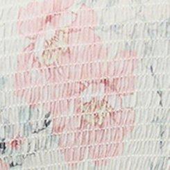 Flutter Sleeve Smocked Babydoll Top, LOLLA FLORAL IVORY, swatch