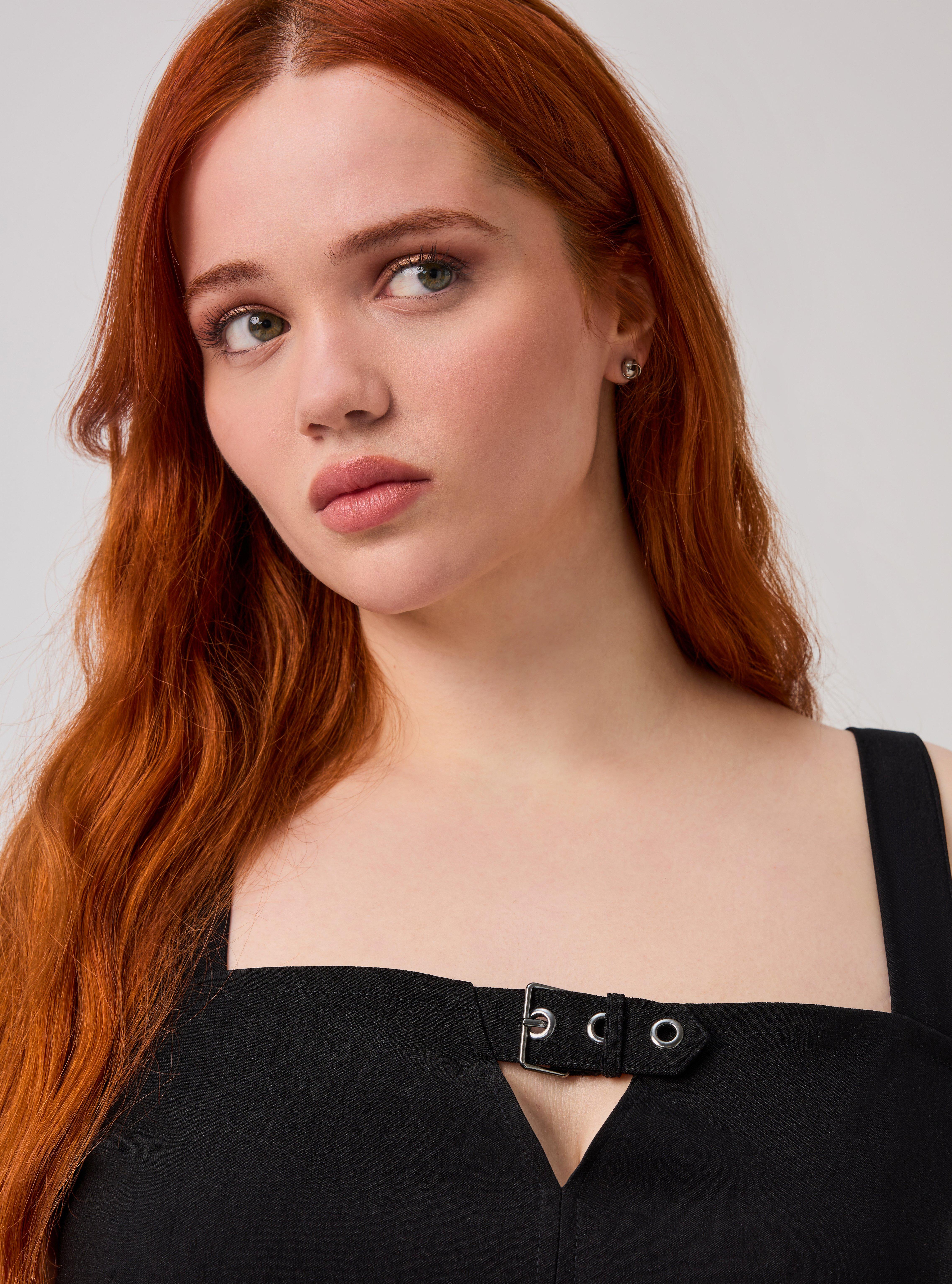 Nightfall Buckle Cami, DEEP BLACK, alternate