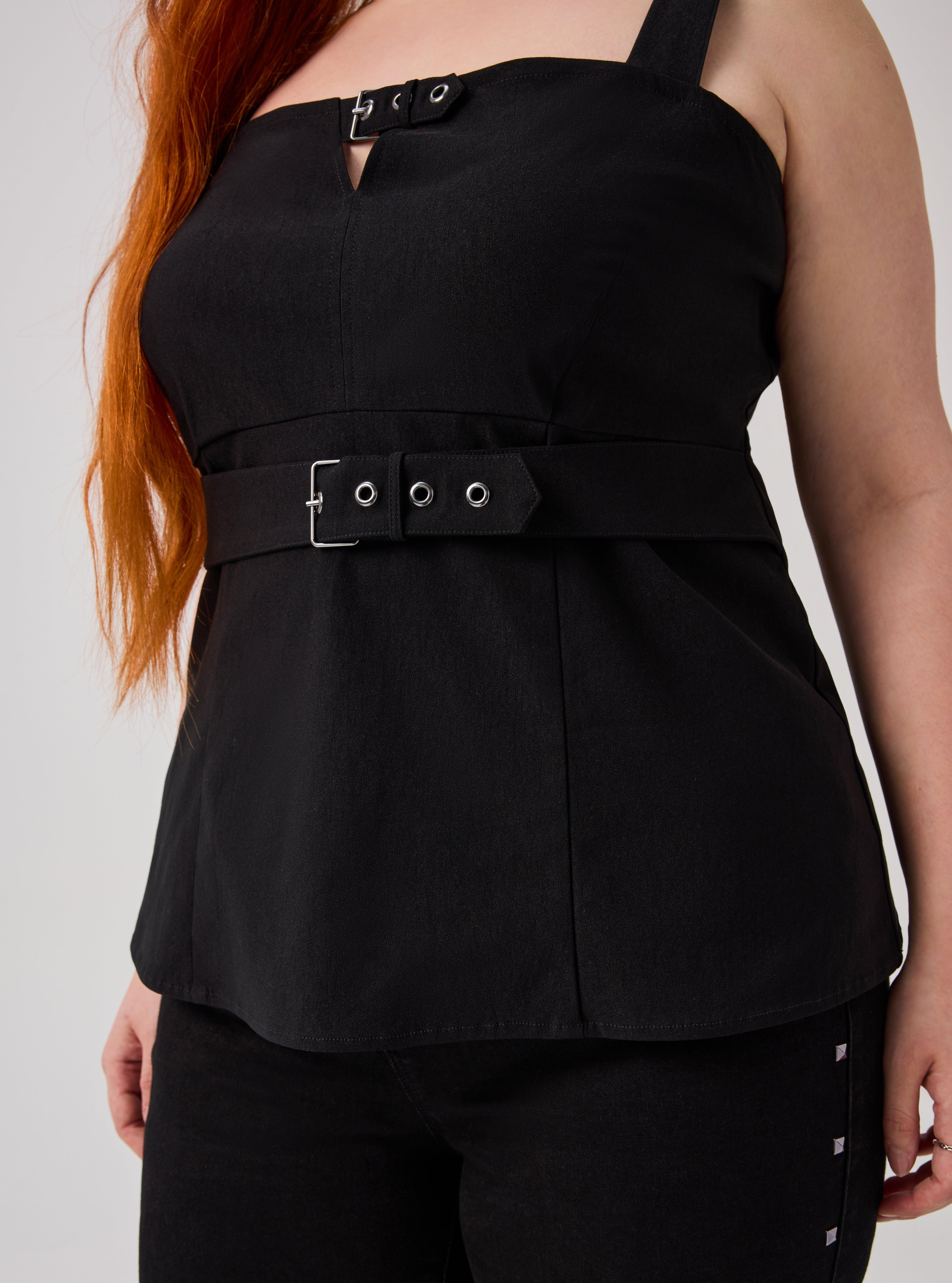 Nightfall Buckle Cami, DEEP BLACK, alternate