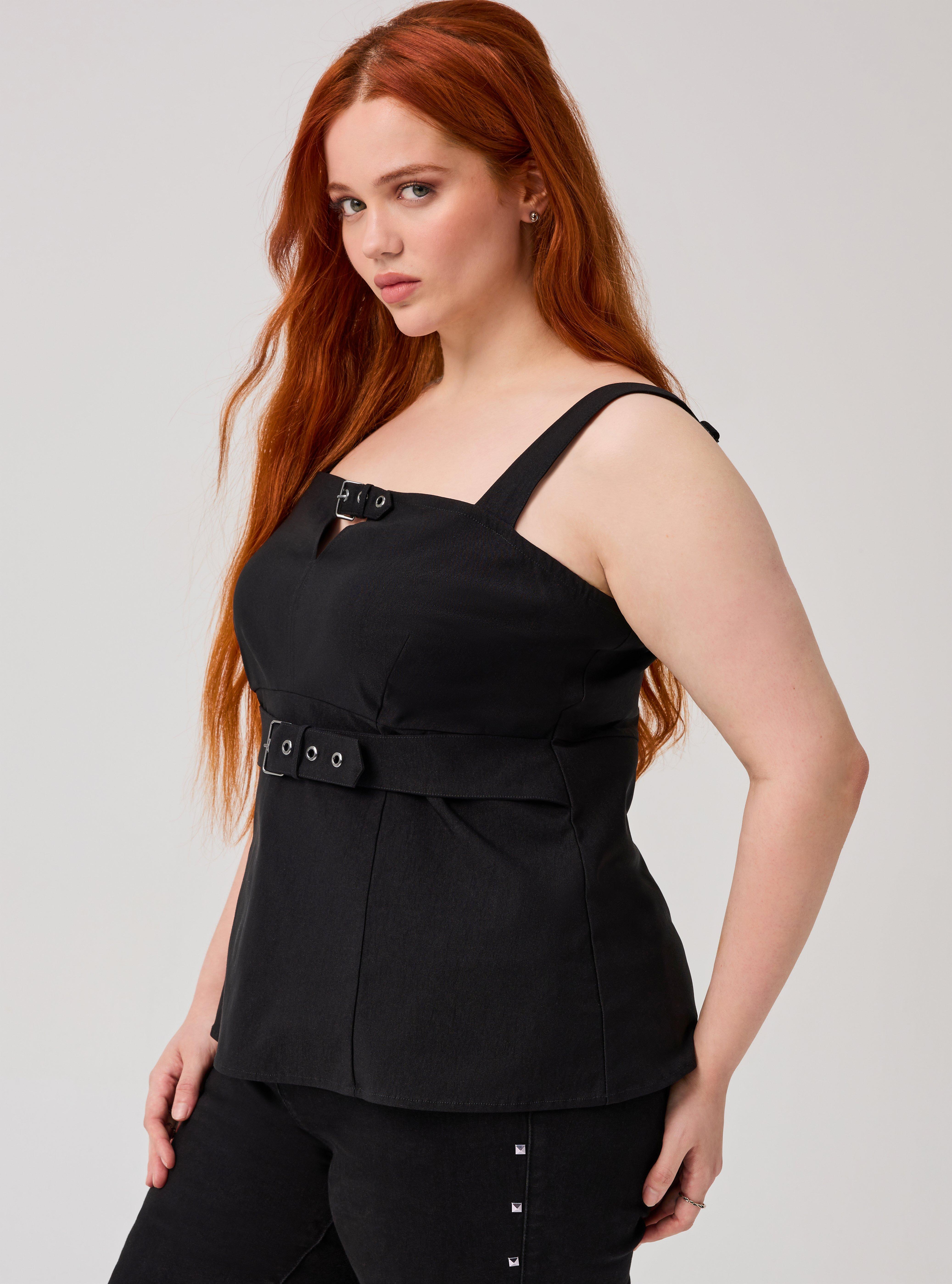 Nightfall Buckle Cami, DEEP BLACK, alternate